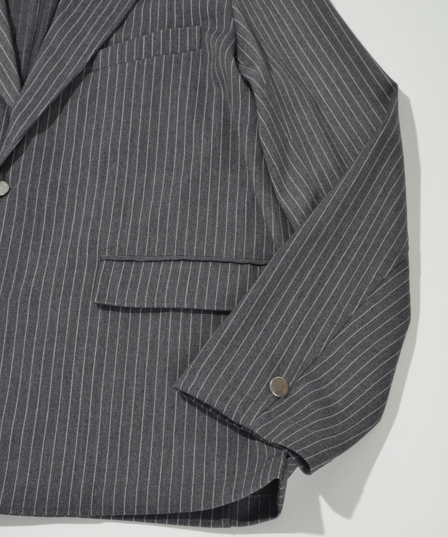 TR Pinstripe Jacket - gray/white