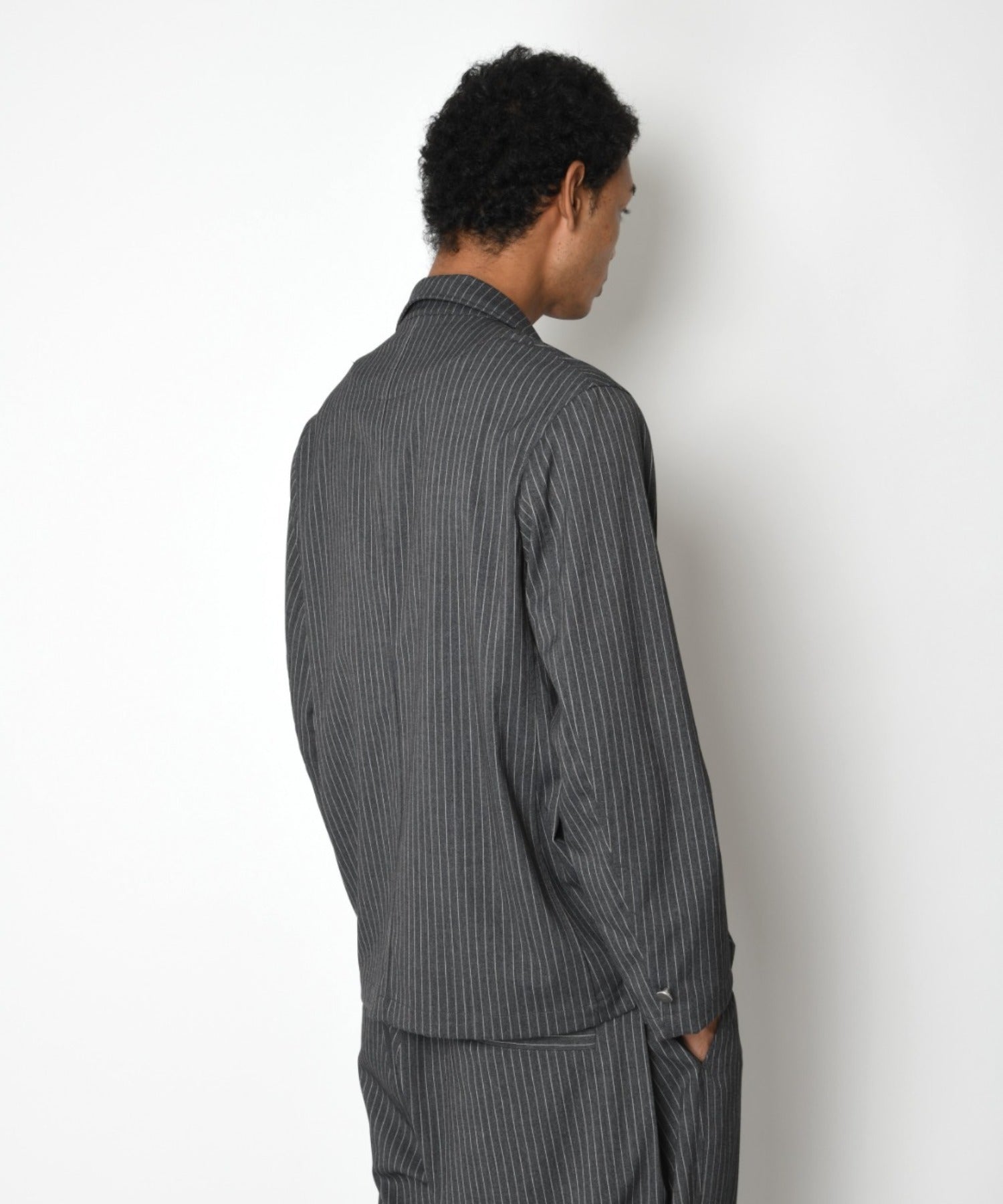 TR Pinstripe Jacket - gray/white