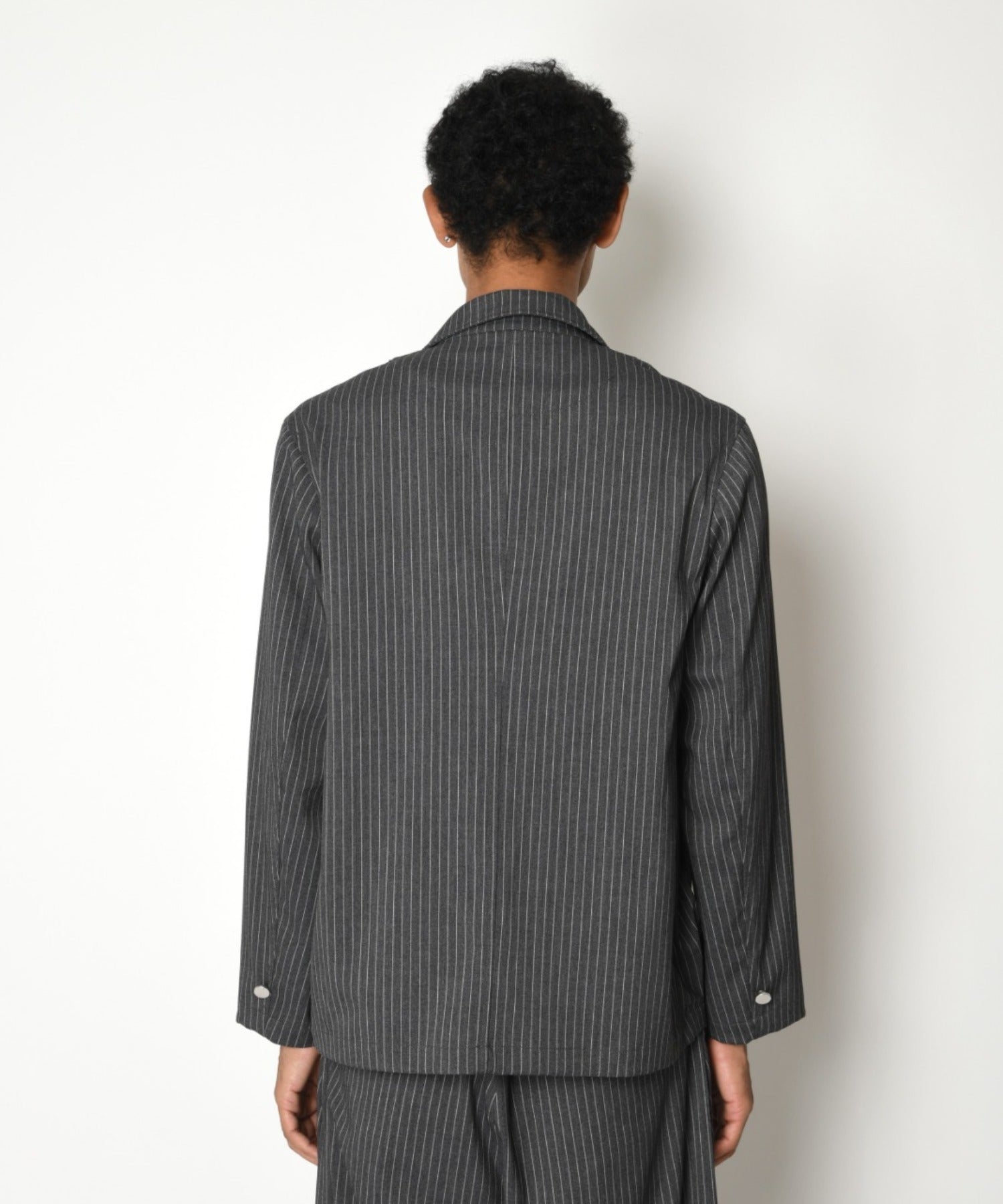 TR Pinstripe Jacket - gray/white