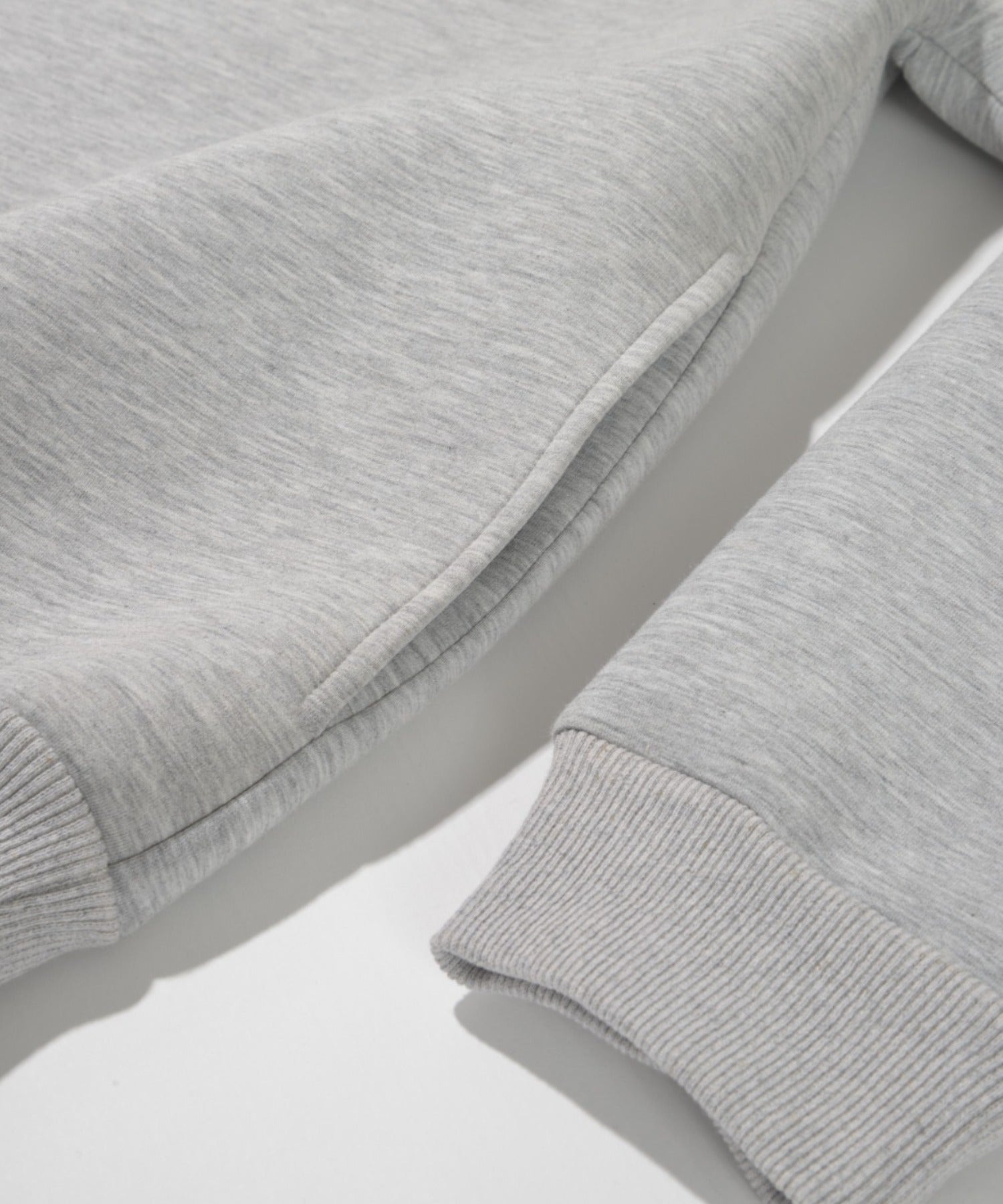 Double-knit Embroidery Zip-Hoodie - ash c.gray