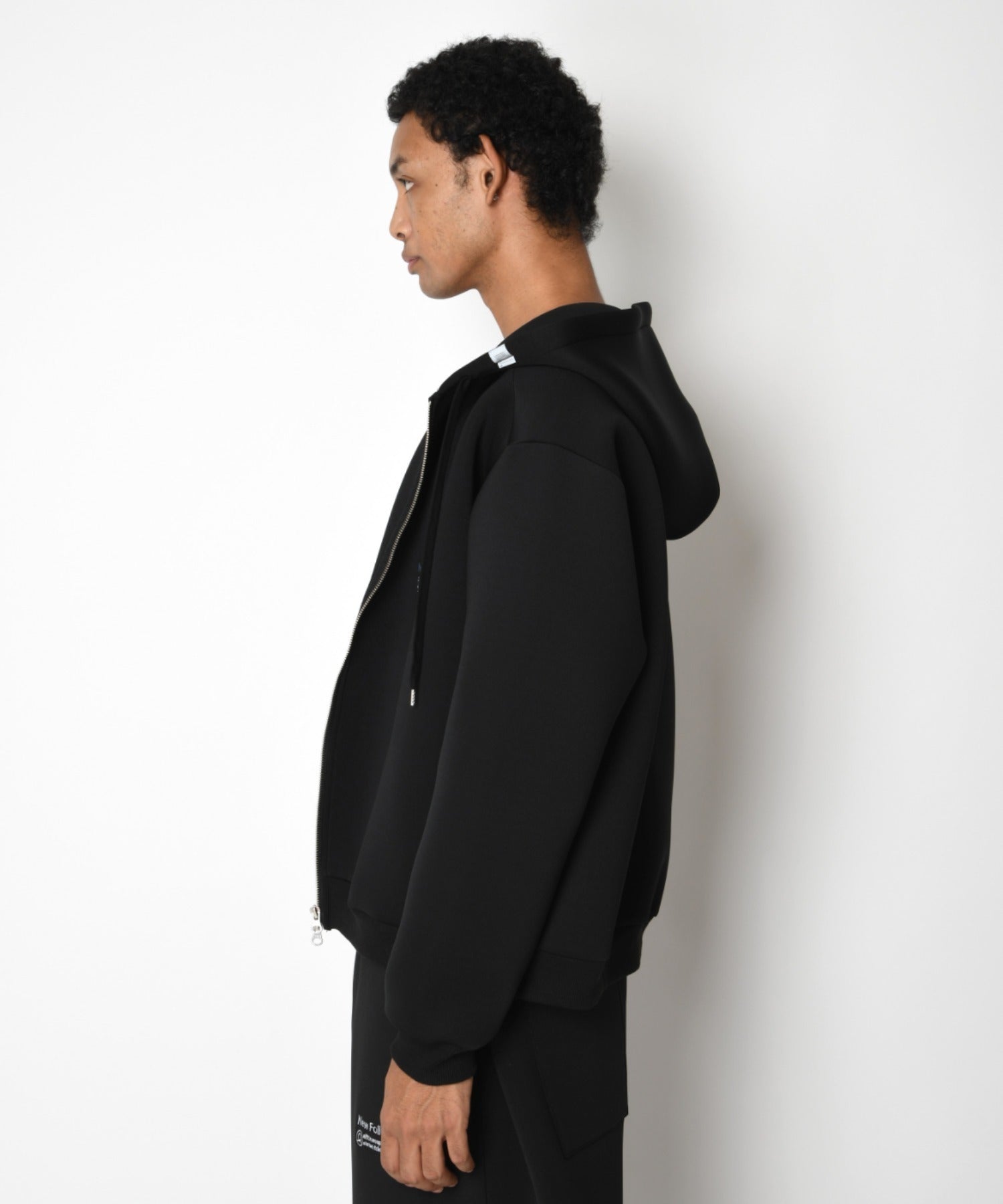 Double-knit Zip-Hoodie (無地) - ash gray