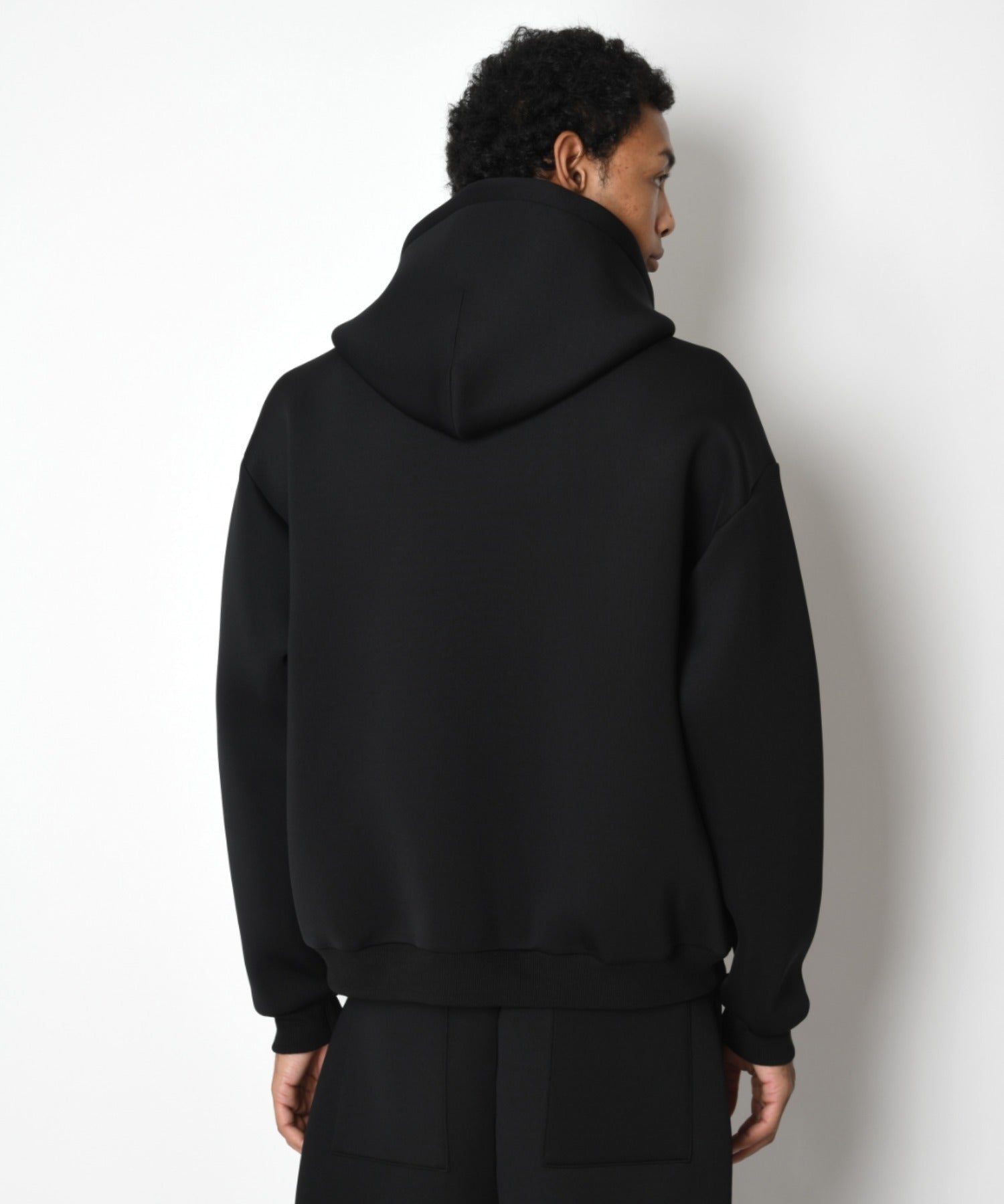 Double-knit Zip-Hoodie (無地) - ash gray