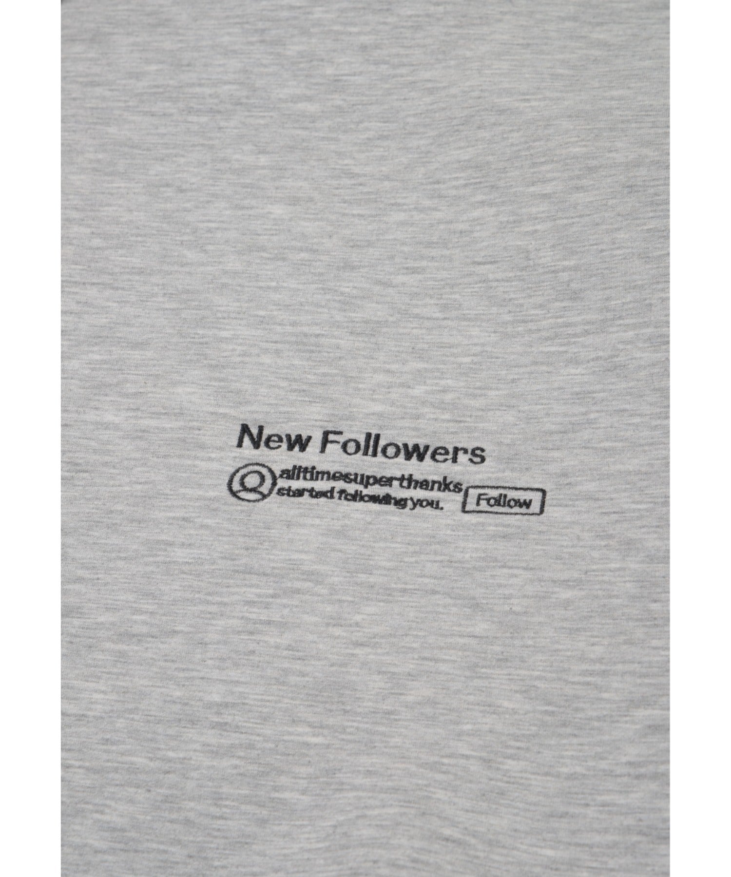 Double-knit Embroidery Crew-neck - ash c.gray