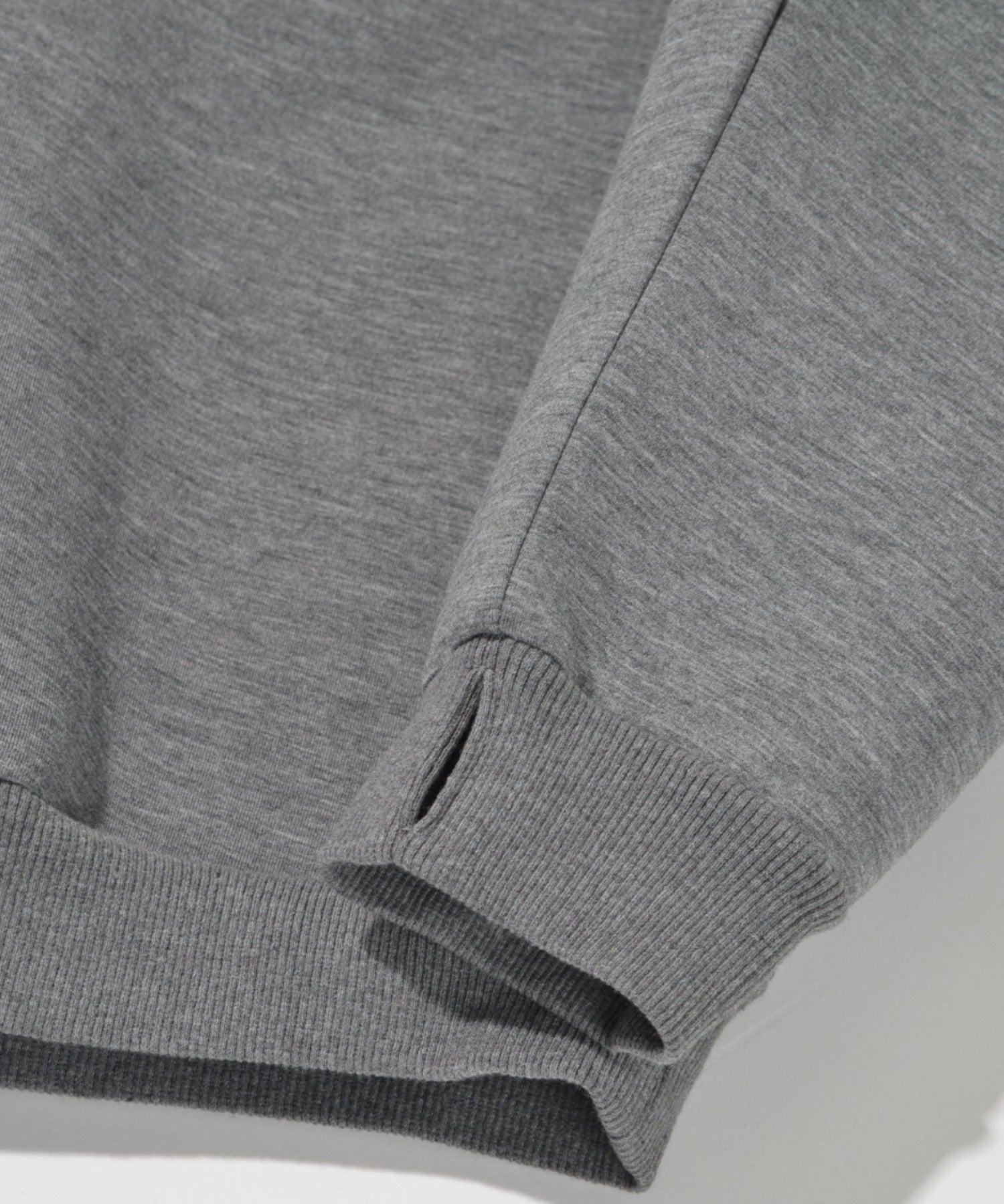 Double-knit Embroidery Crew-neck - ash c.gray