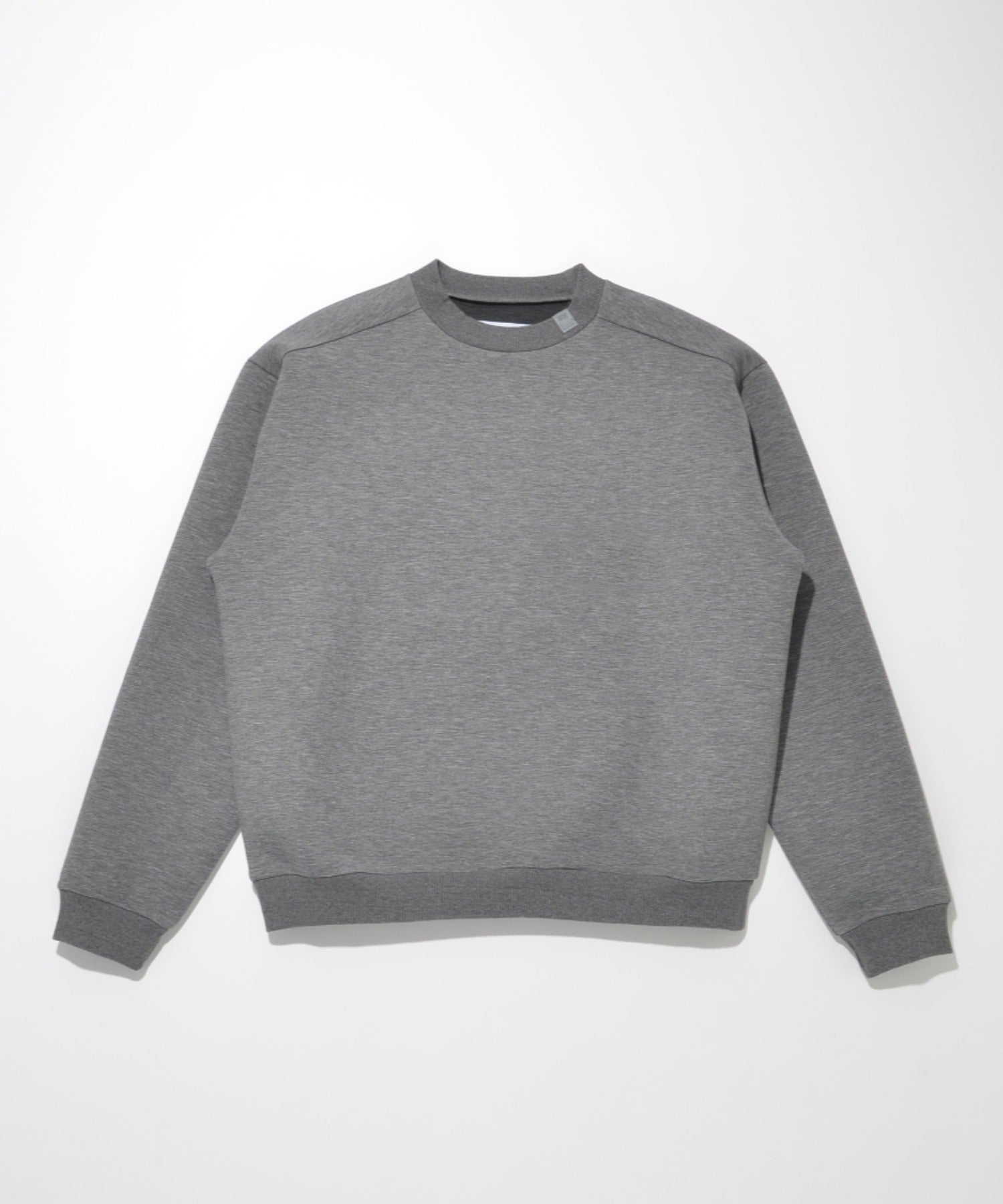 Double-knit Crew-neck (無地) - ash c.gray