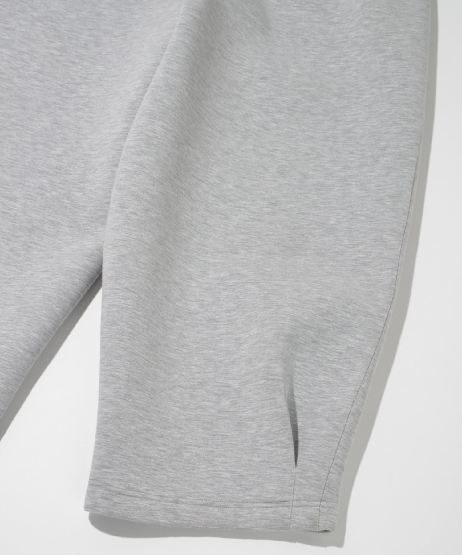 Double-knit Side-tuck Wide Pants (無地) - black