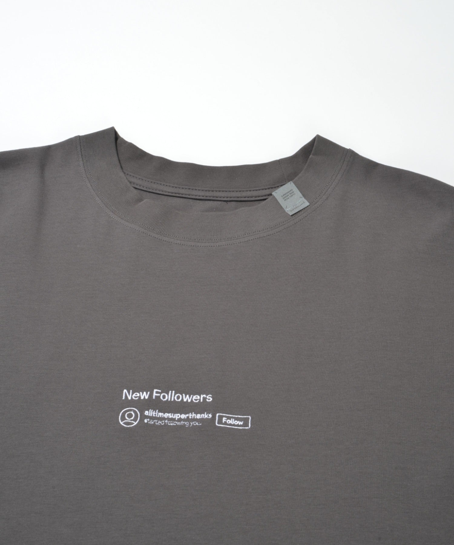 SBY Embroidery Refined L/S T-shirt - c.gray