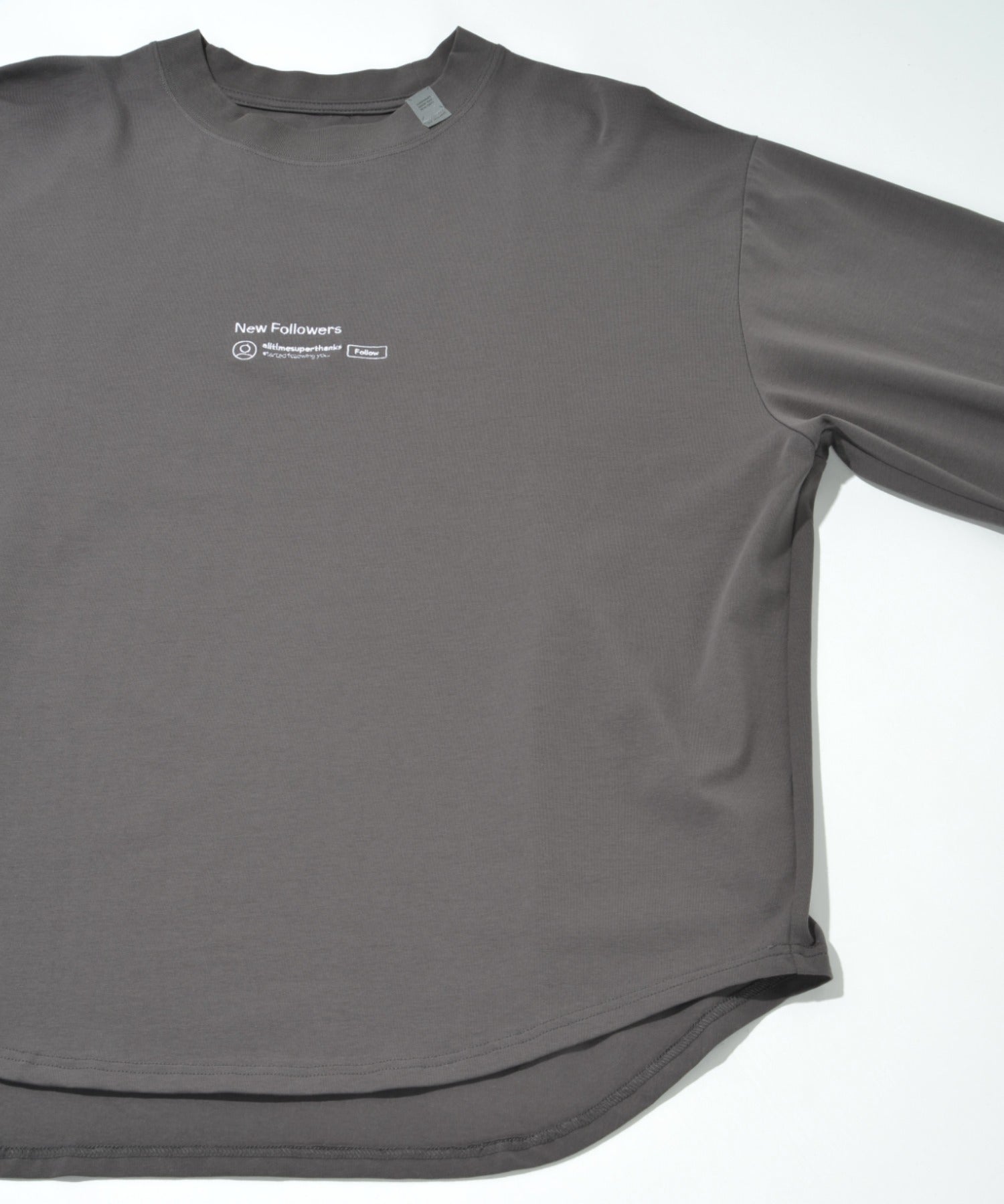 SBY Embroidery Refined L/S T-shirt - black