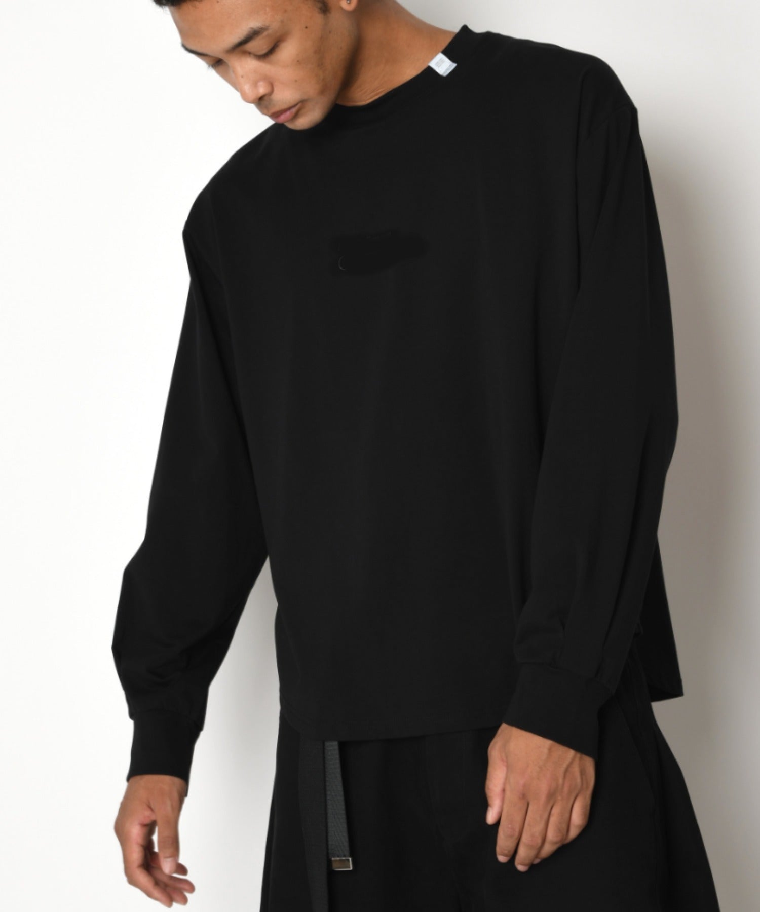 SBY Refined L/S T-shirt (無地) - black
