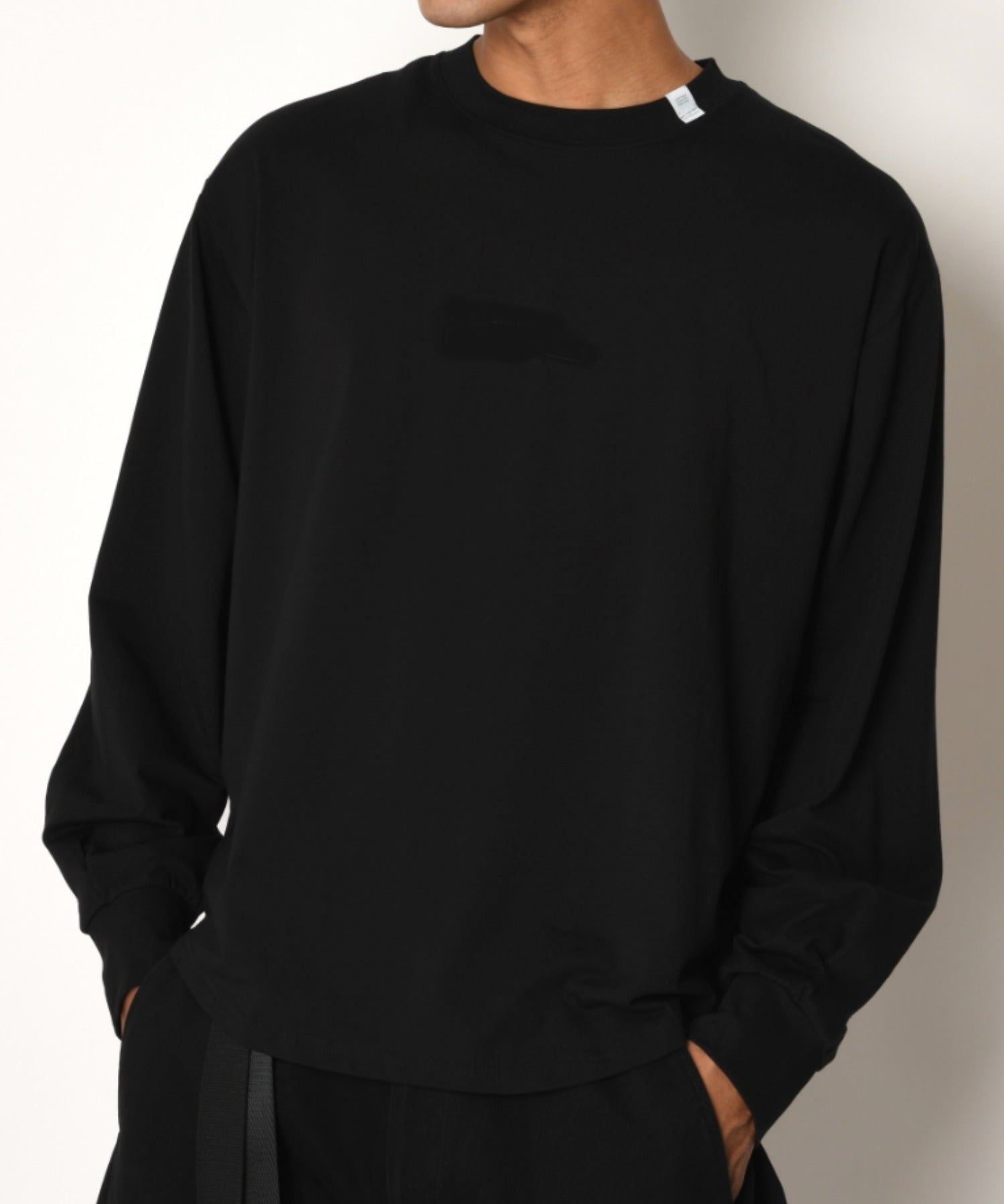 SBY Refined L/S T-shirt (無地) - black