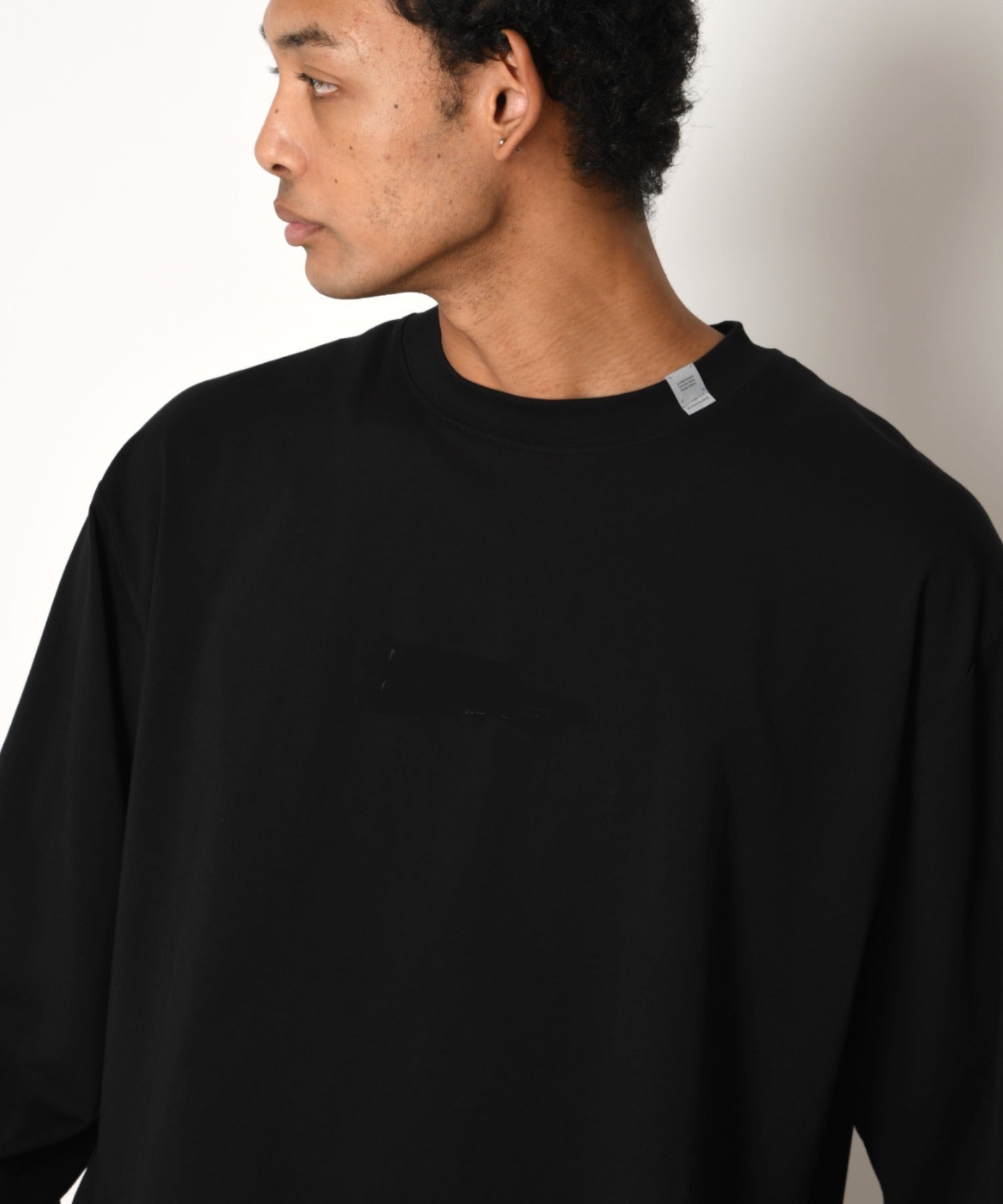 SBY Refined L/S T-shirt (無地) - black