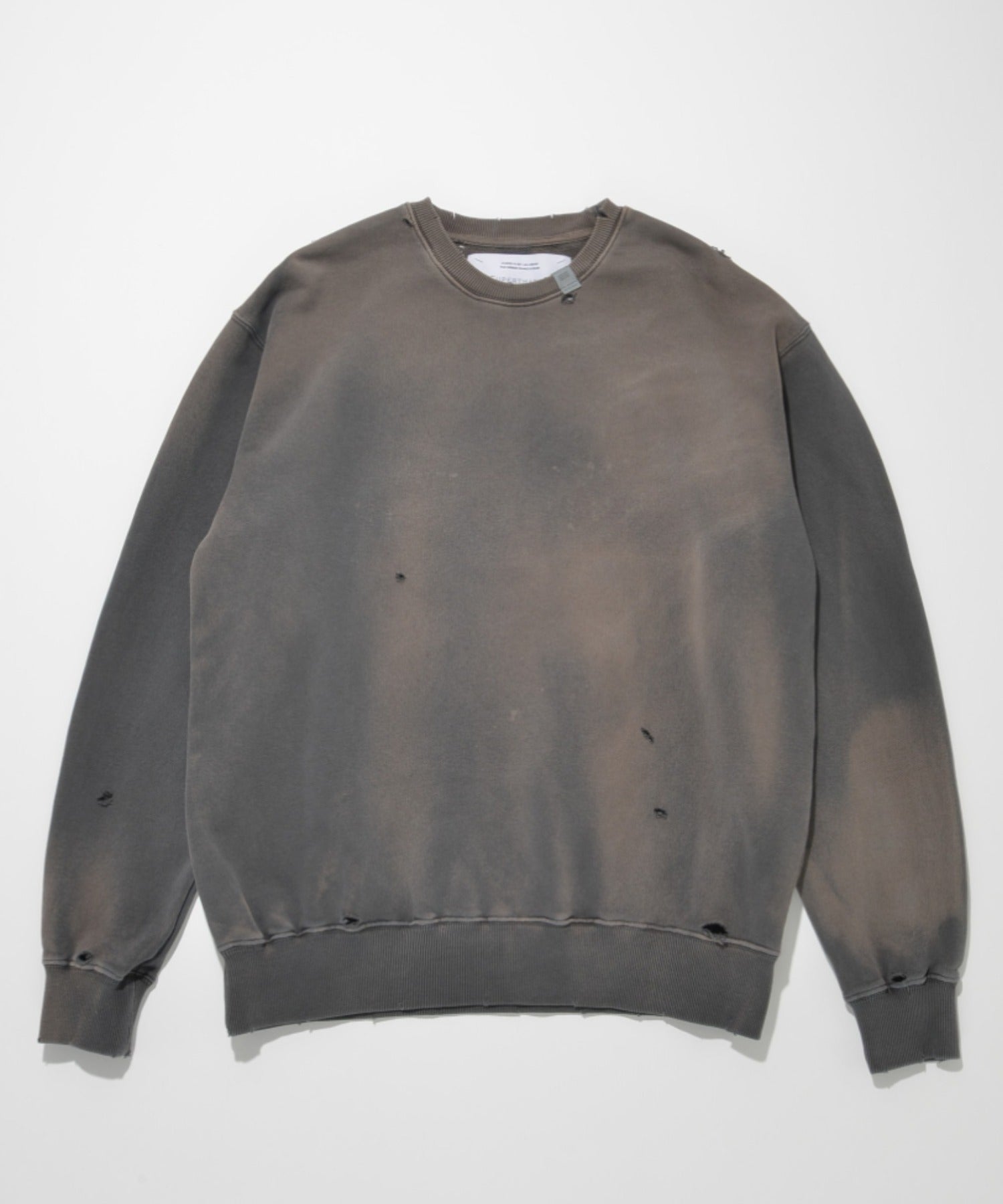 Vintage finishing Crew-neck Sweat - black