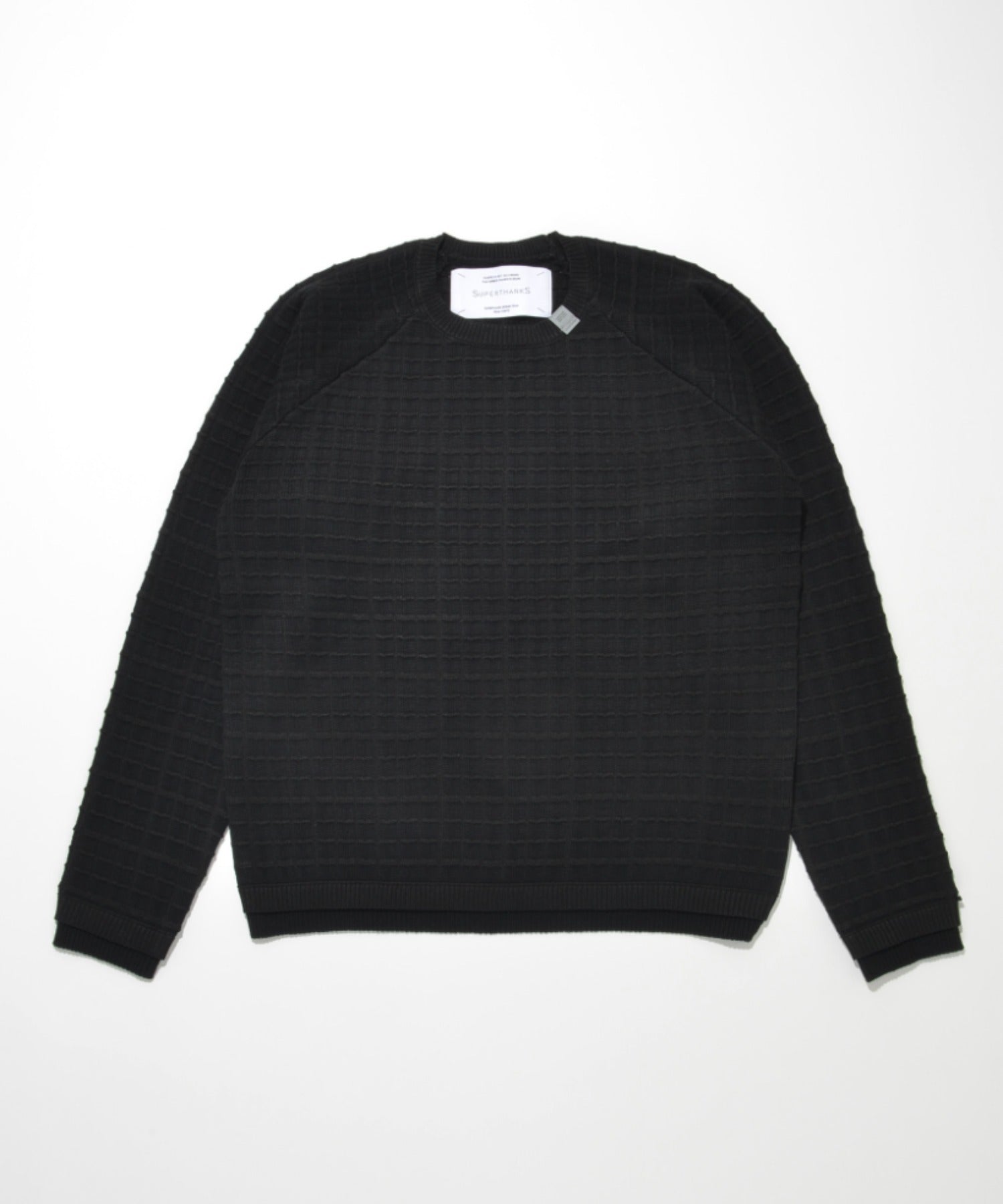 Graph check Knit Crew-neck - black/black