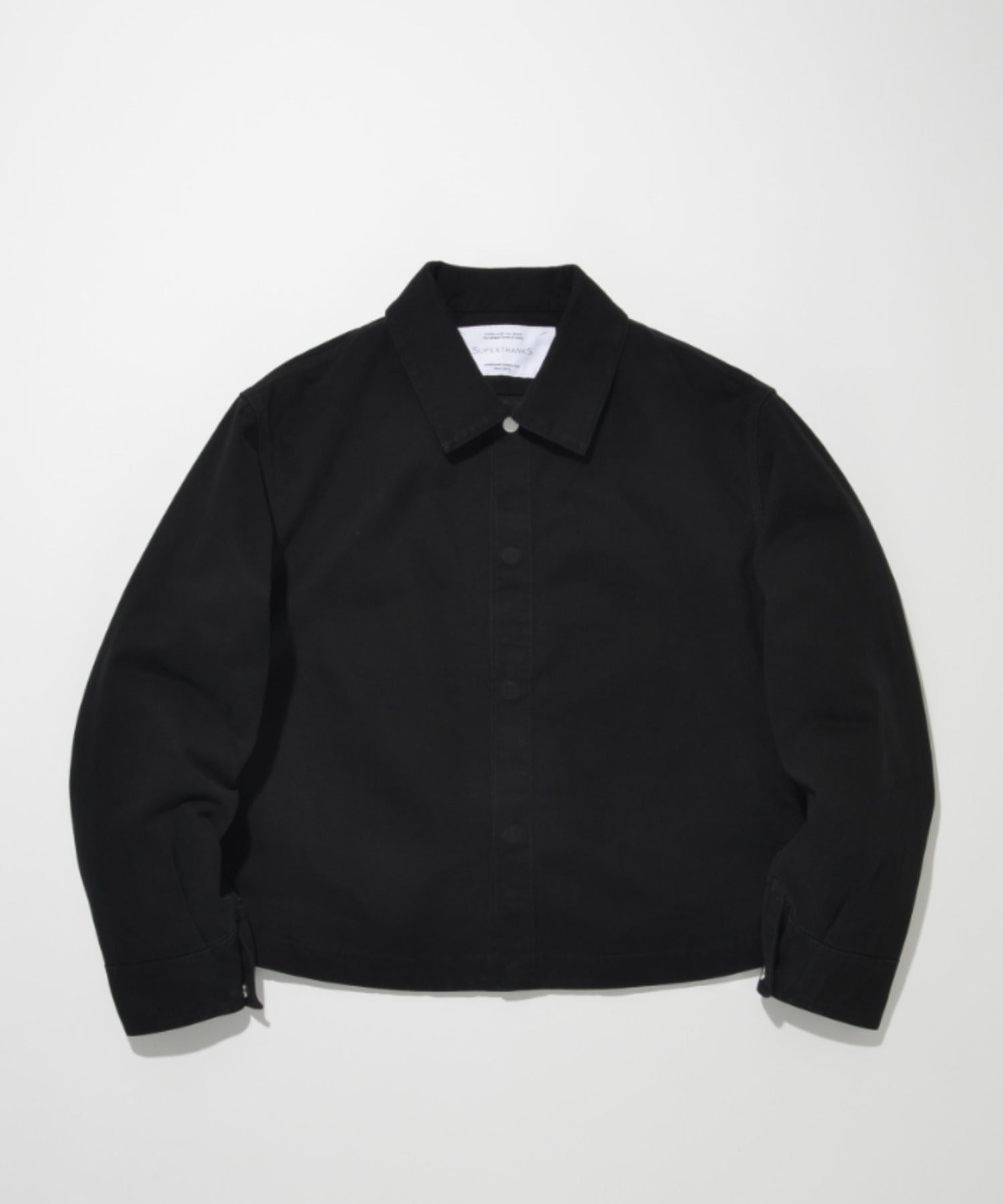 Pigment dyed Twill Shirt Jacket - black