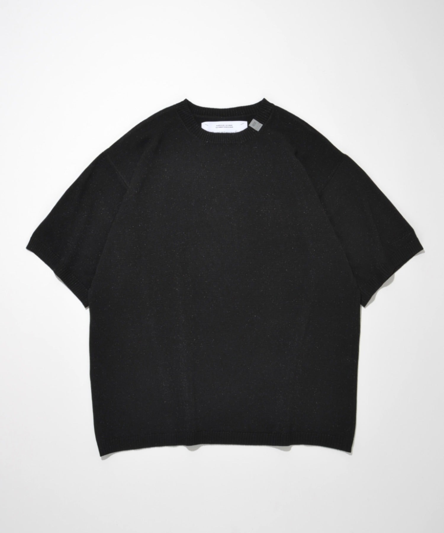 Glitter mix half-sleeve knit - gray mix