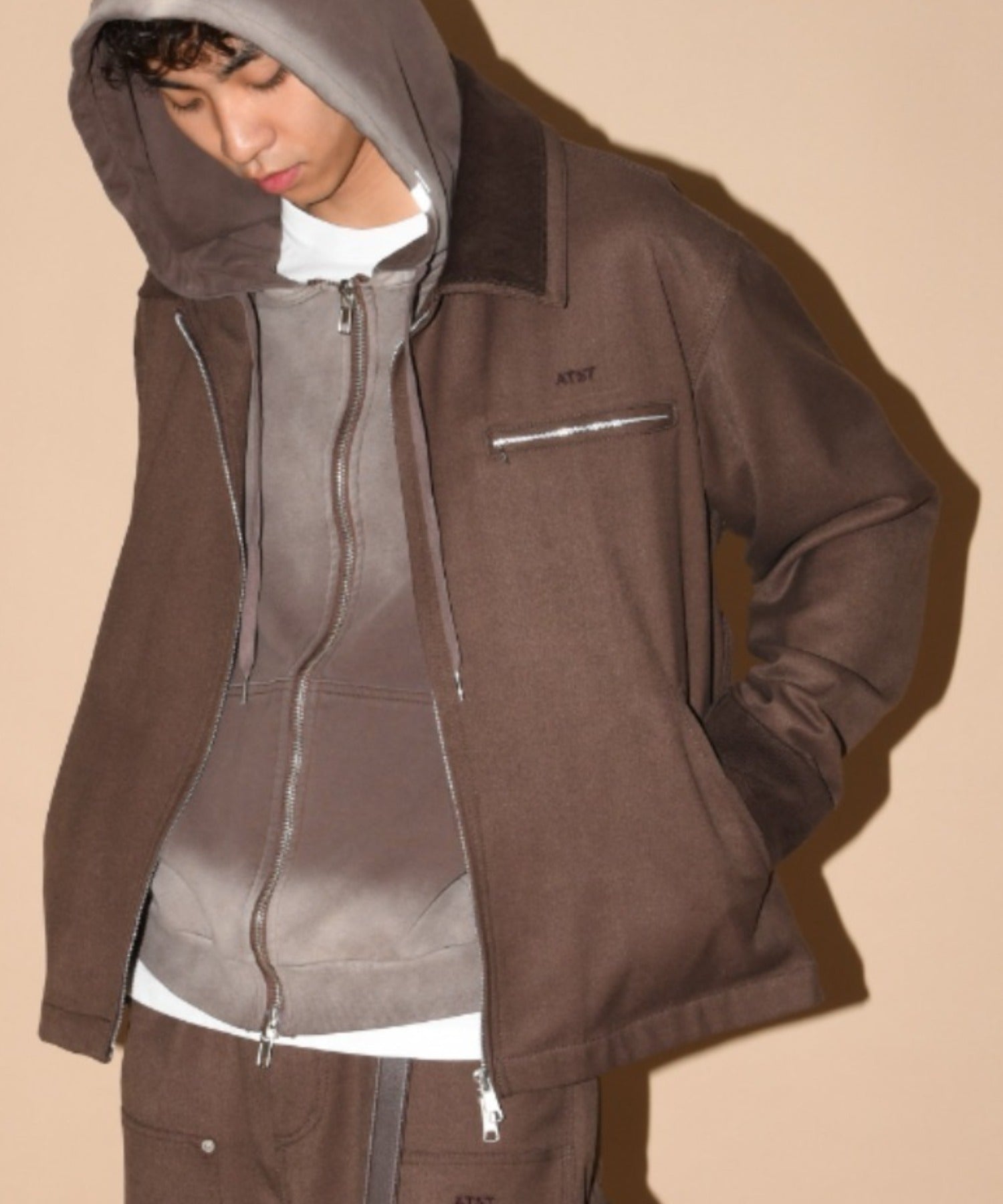 Double collar Detroit Jacket-Type - hickory