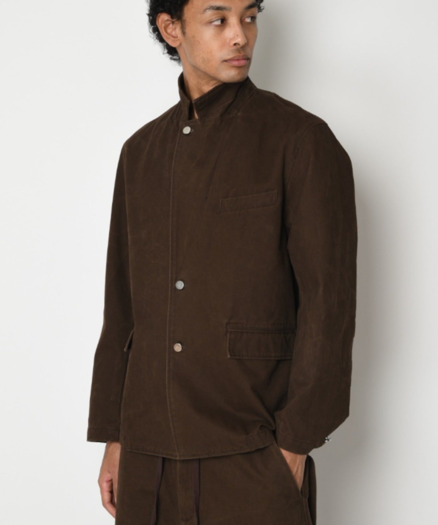 Pigment dyed Twill Jacket - black