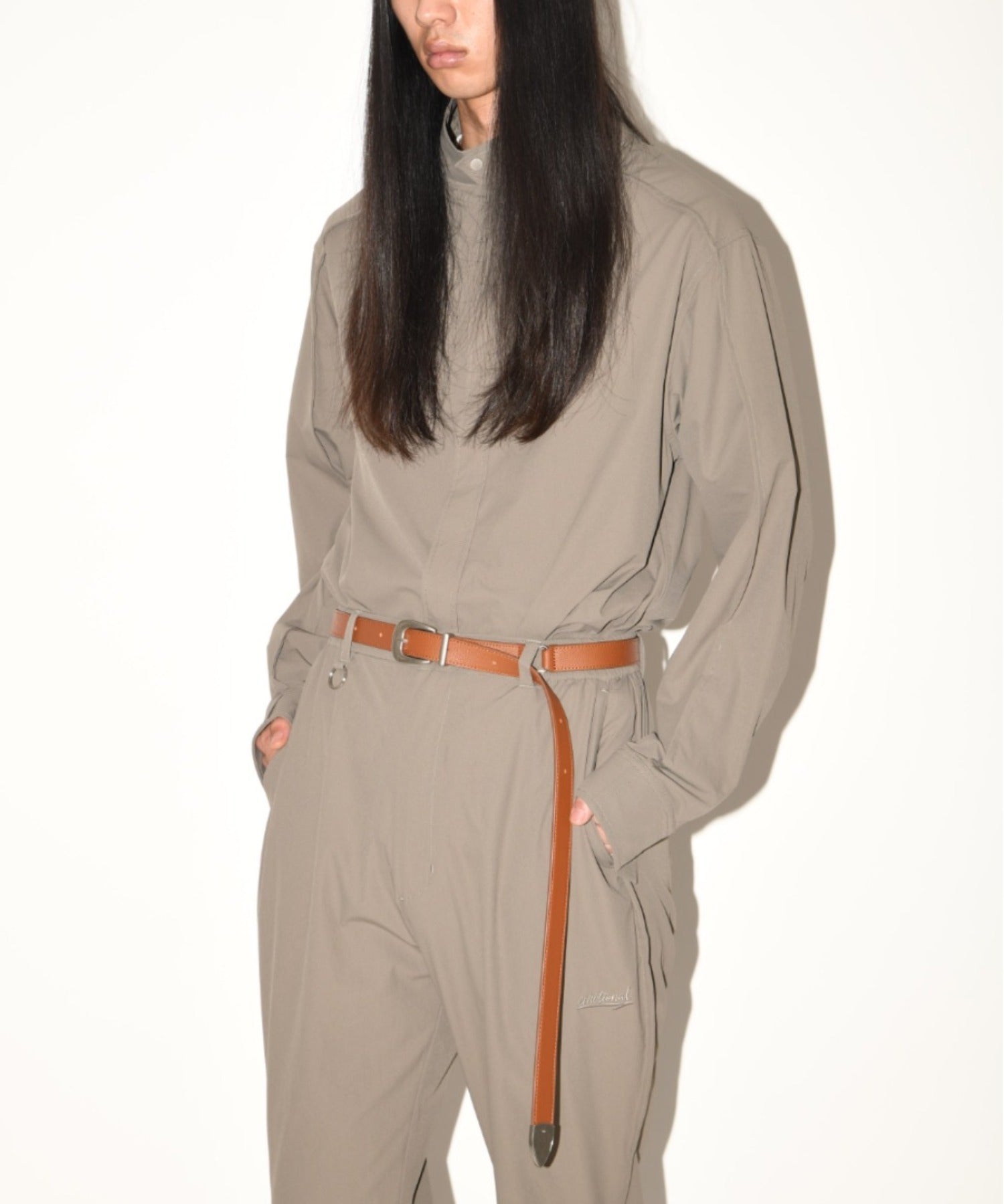 Long narrow belt - white