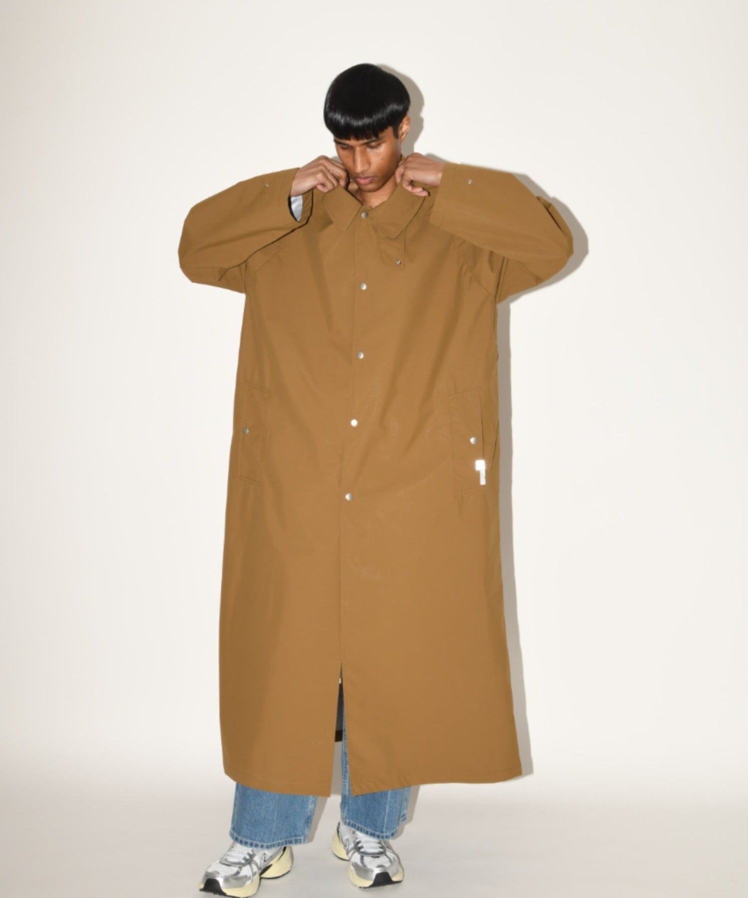 Soutien collar long coat - camel