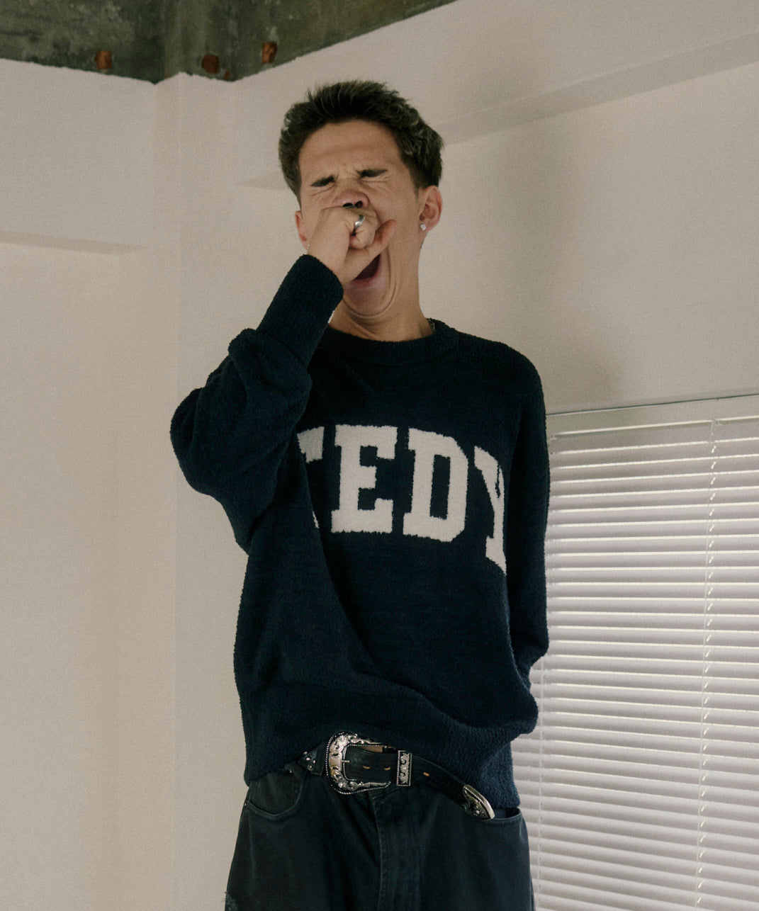 TEDY-81 LOGO crew neck - gray