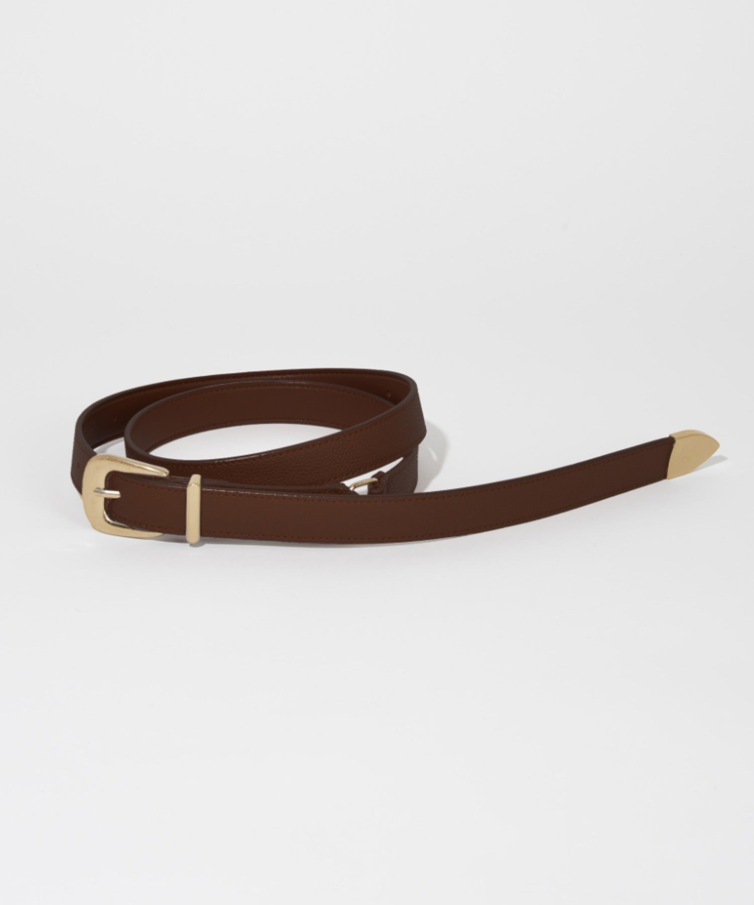Long narrow belt - black/gold