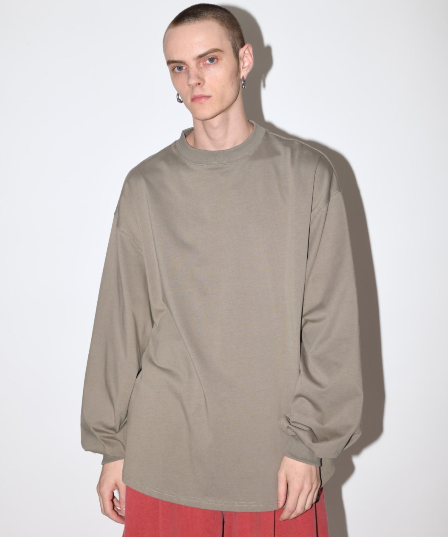 (ユニセックス)Refined L/S T - l khaki