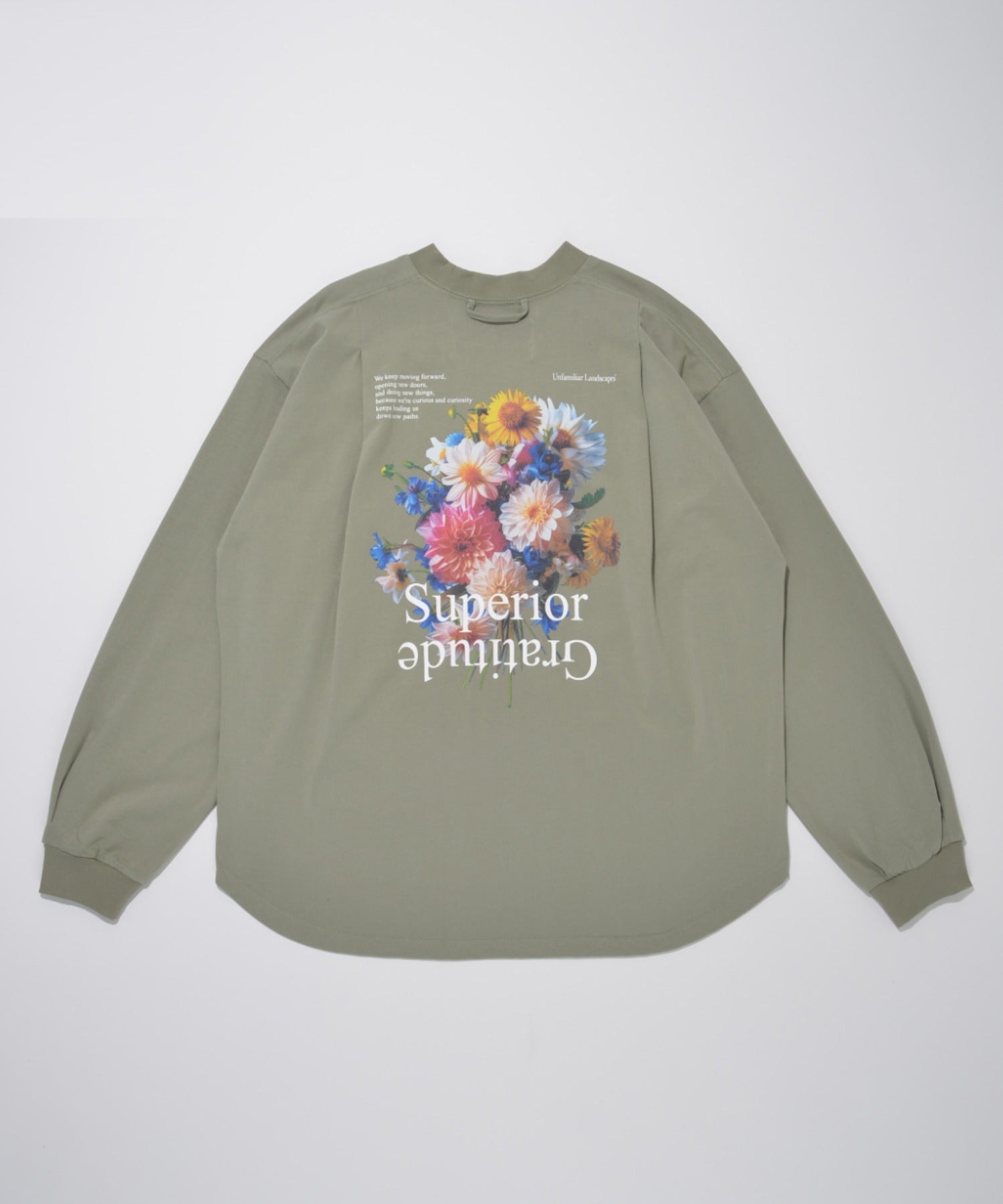 'Flower' L/S T - sage green