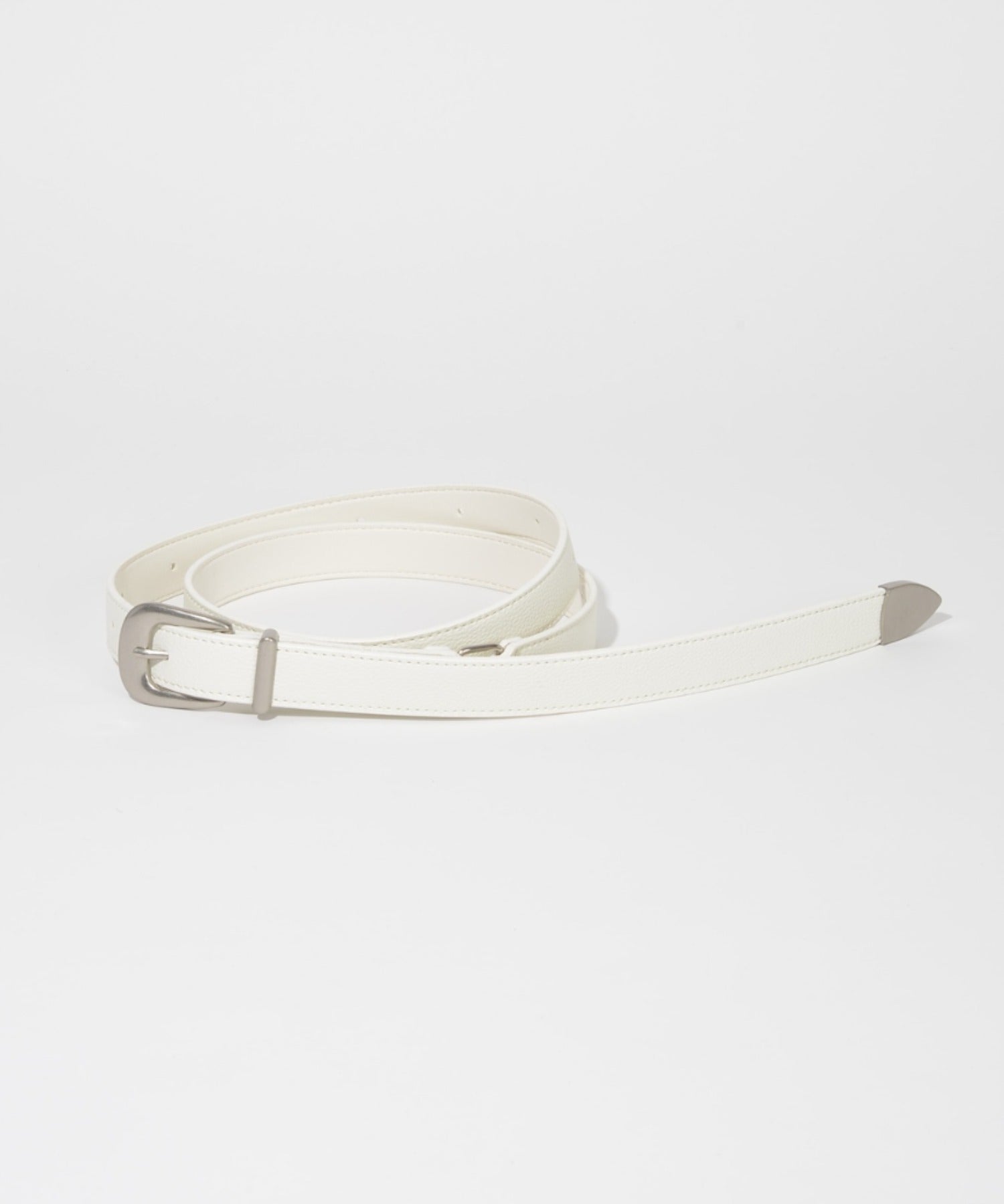 Long narrow belt - white