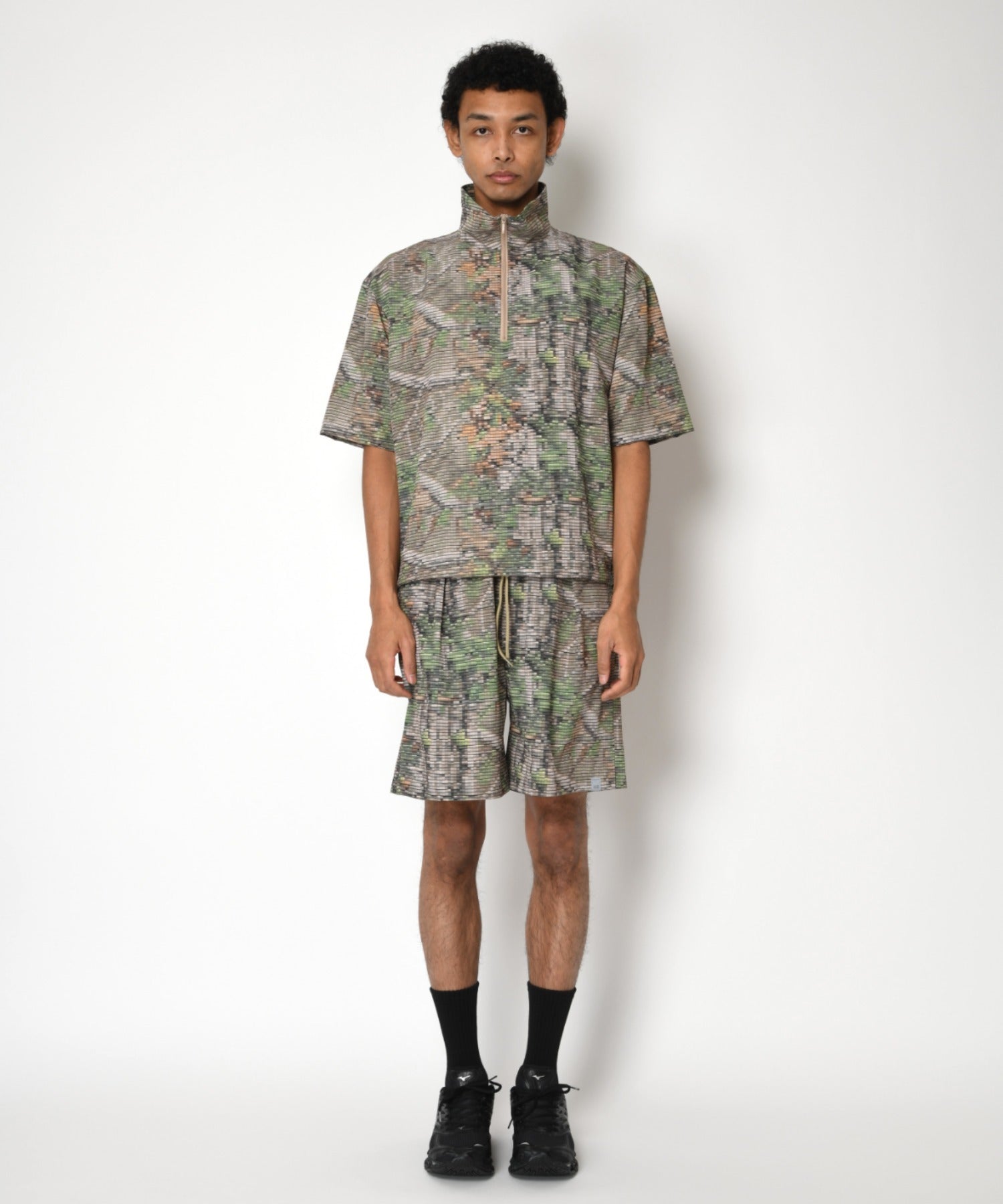 Technical S/S high-zip pullover - mosictree
