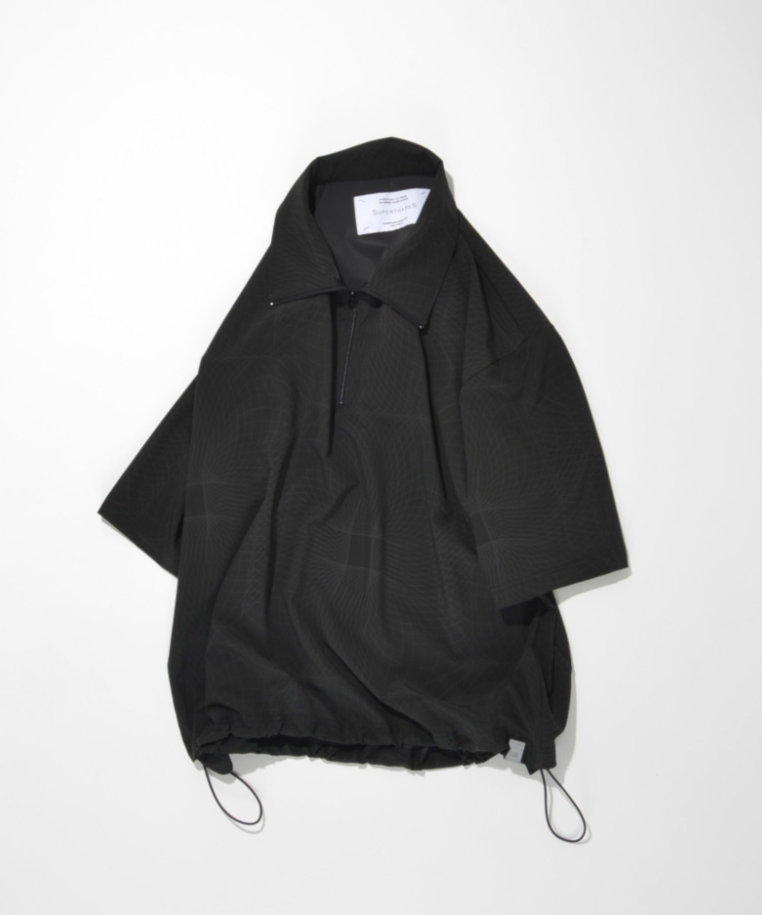 Technical S/S high-zip pullover - lineblack