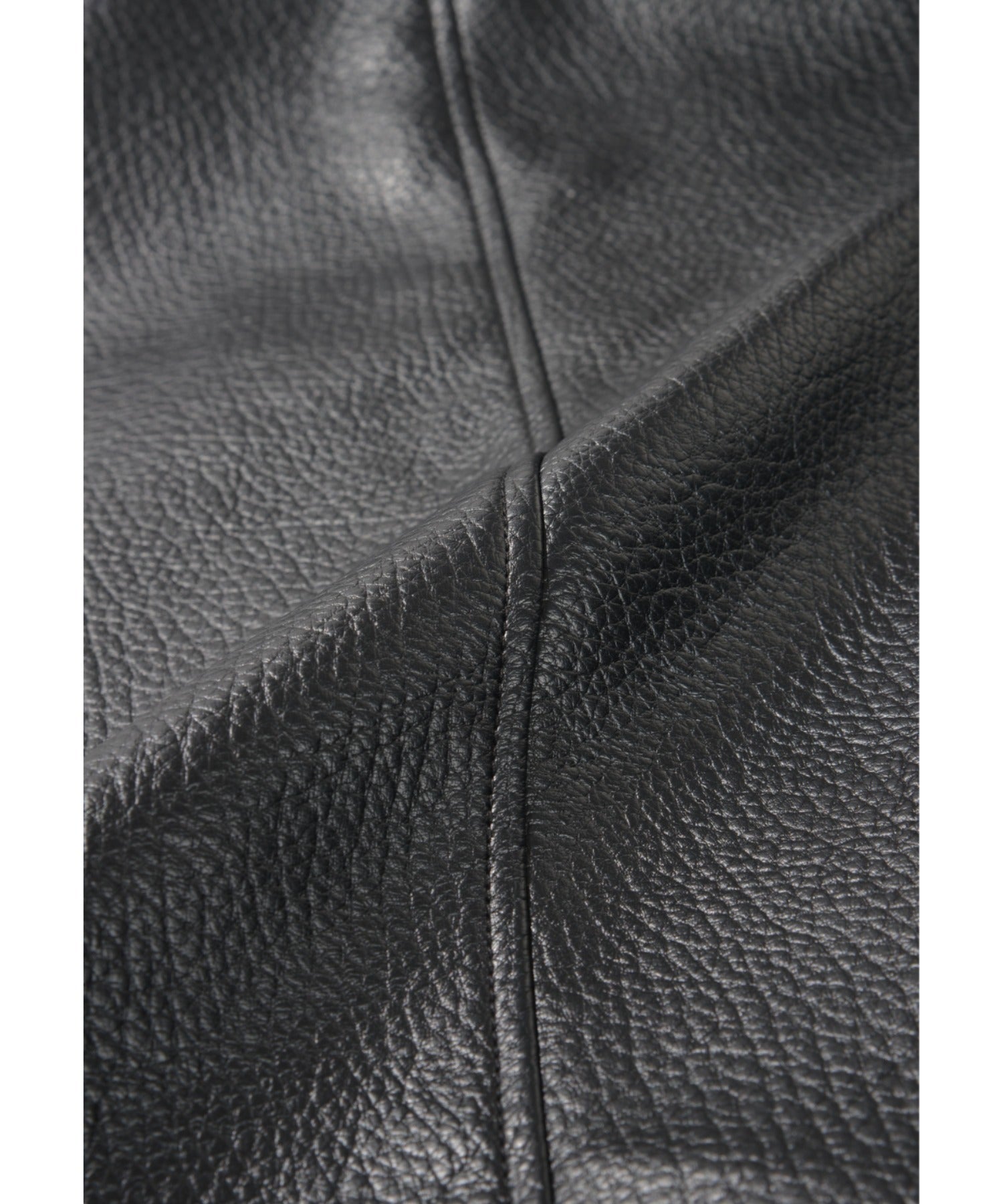 Shrink faux leather side-tuck wide trousers - faux leather black