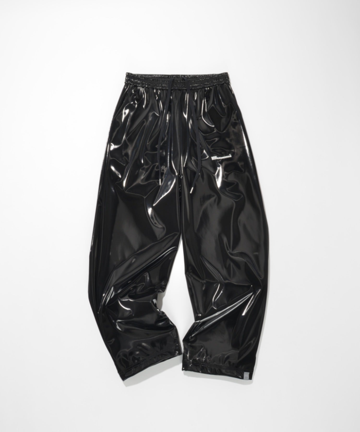 Side-tuck balloon pants - glitter black