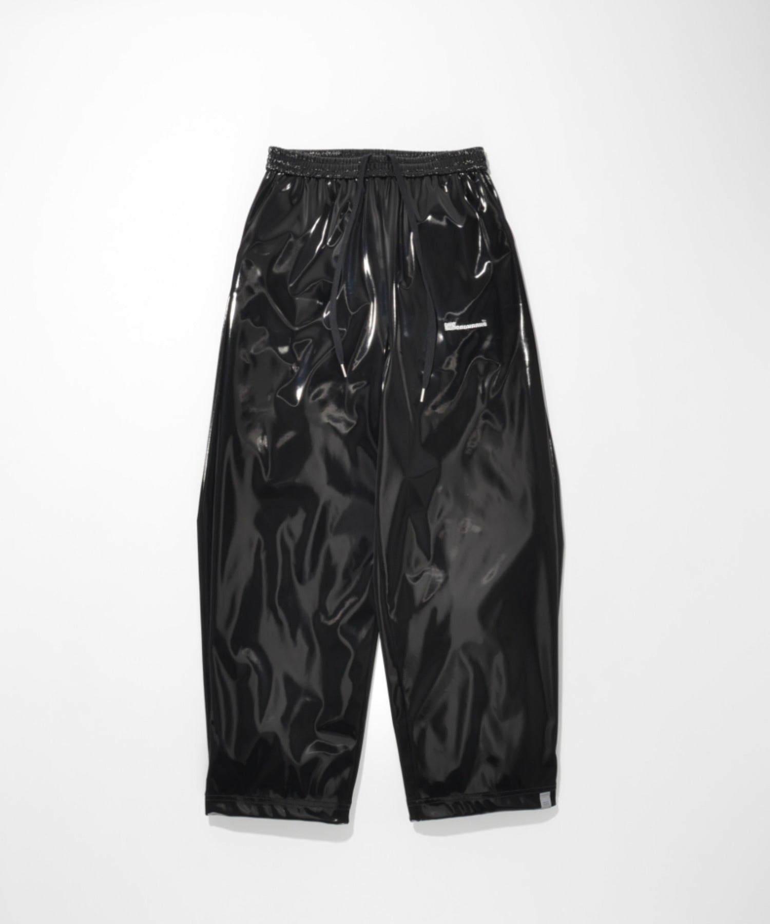 Side-tuck balloon pants - glitter black
