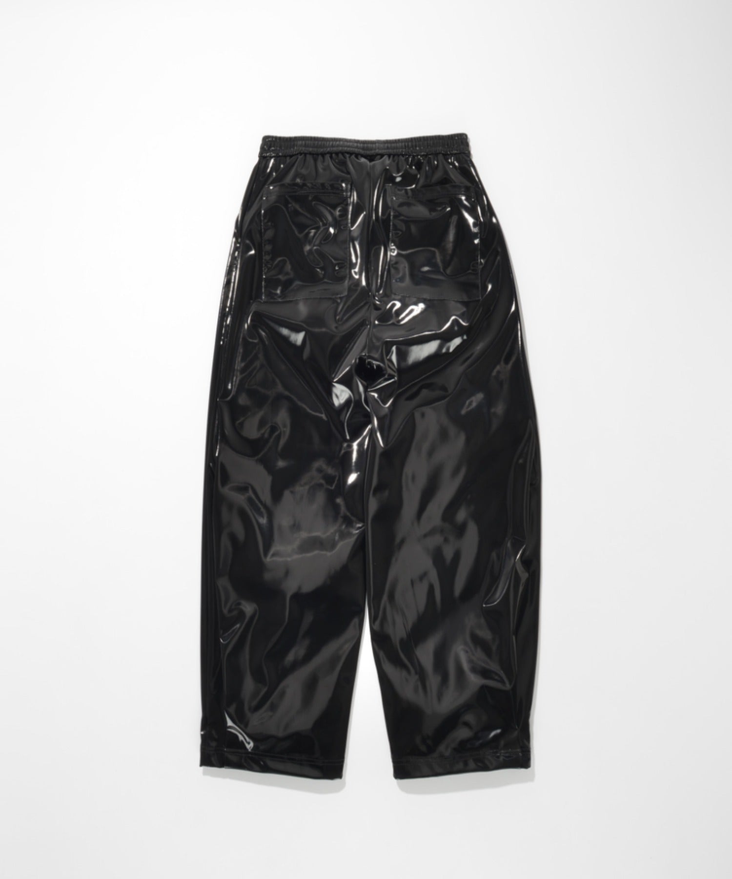 Side-tuck balloon pants - glitter black