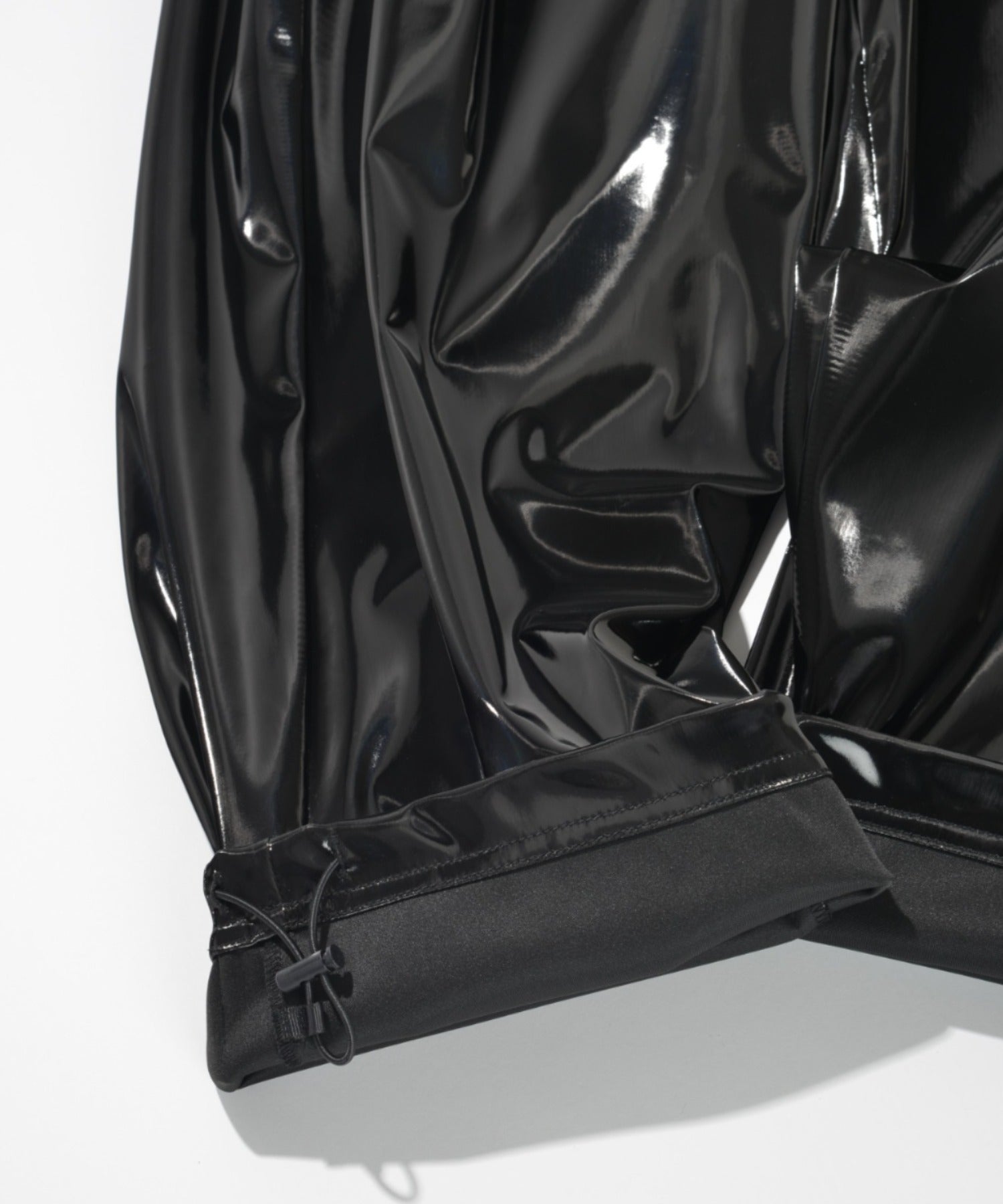 Side-tuck balloon pants - glitter black