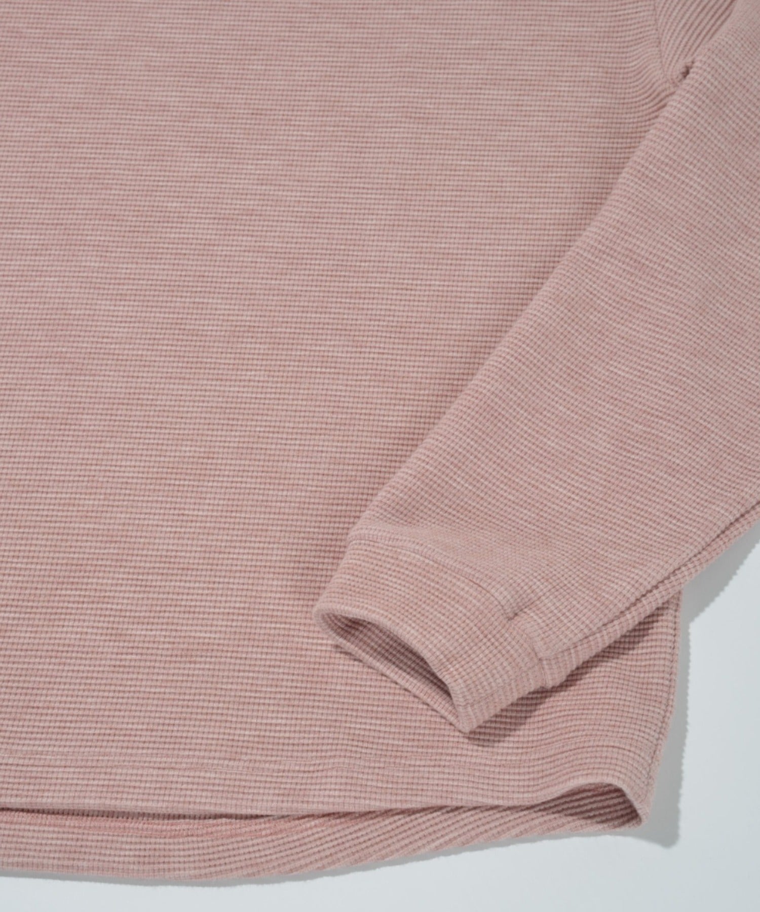 Waffle crew neck L/S T-shirt - gray