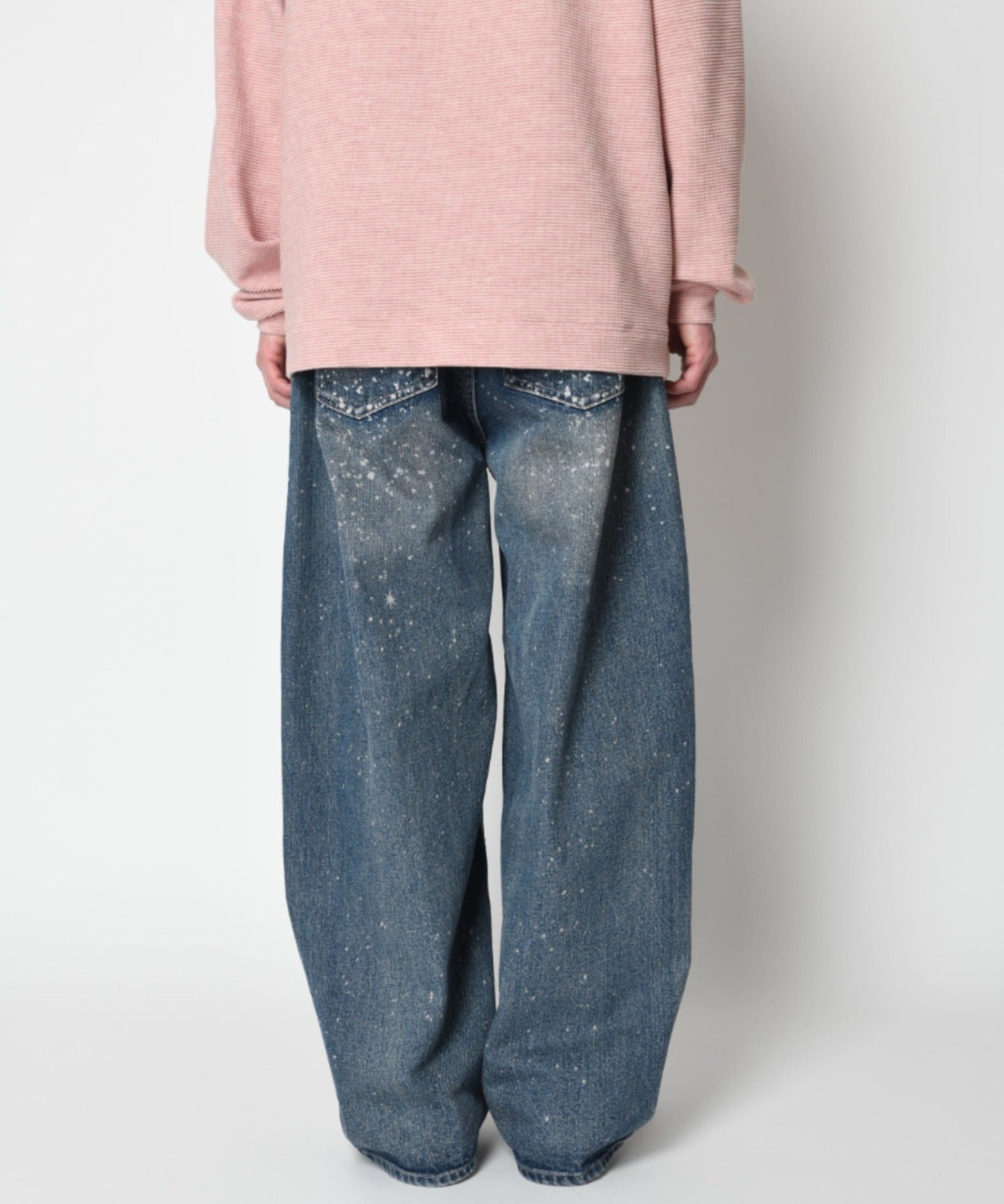 Space denim barrel leg jeans - blue denim