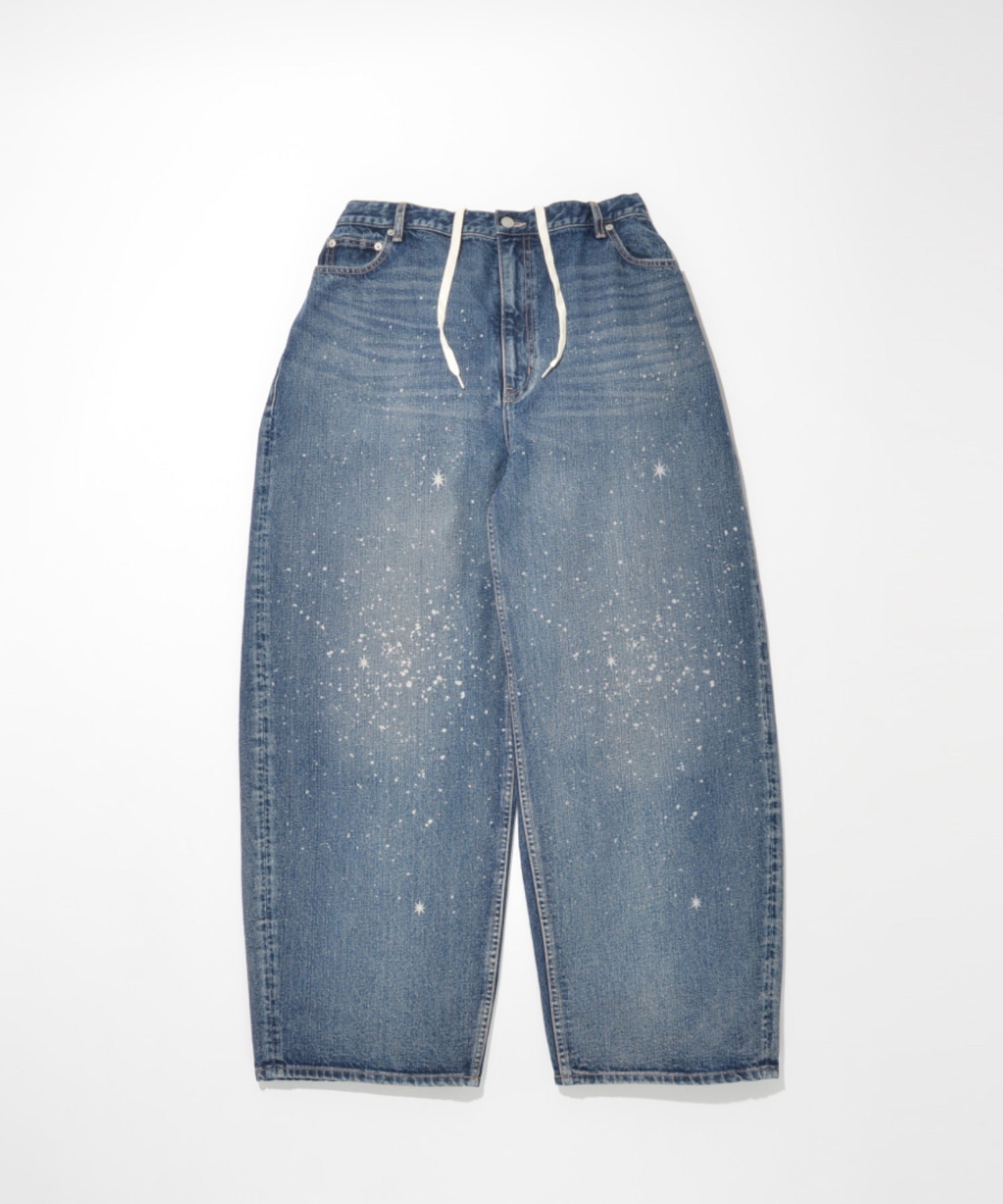 Space denim barrel leg jeans - blue denim