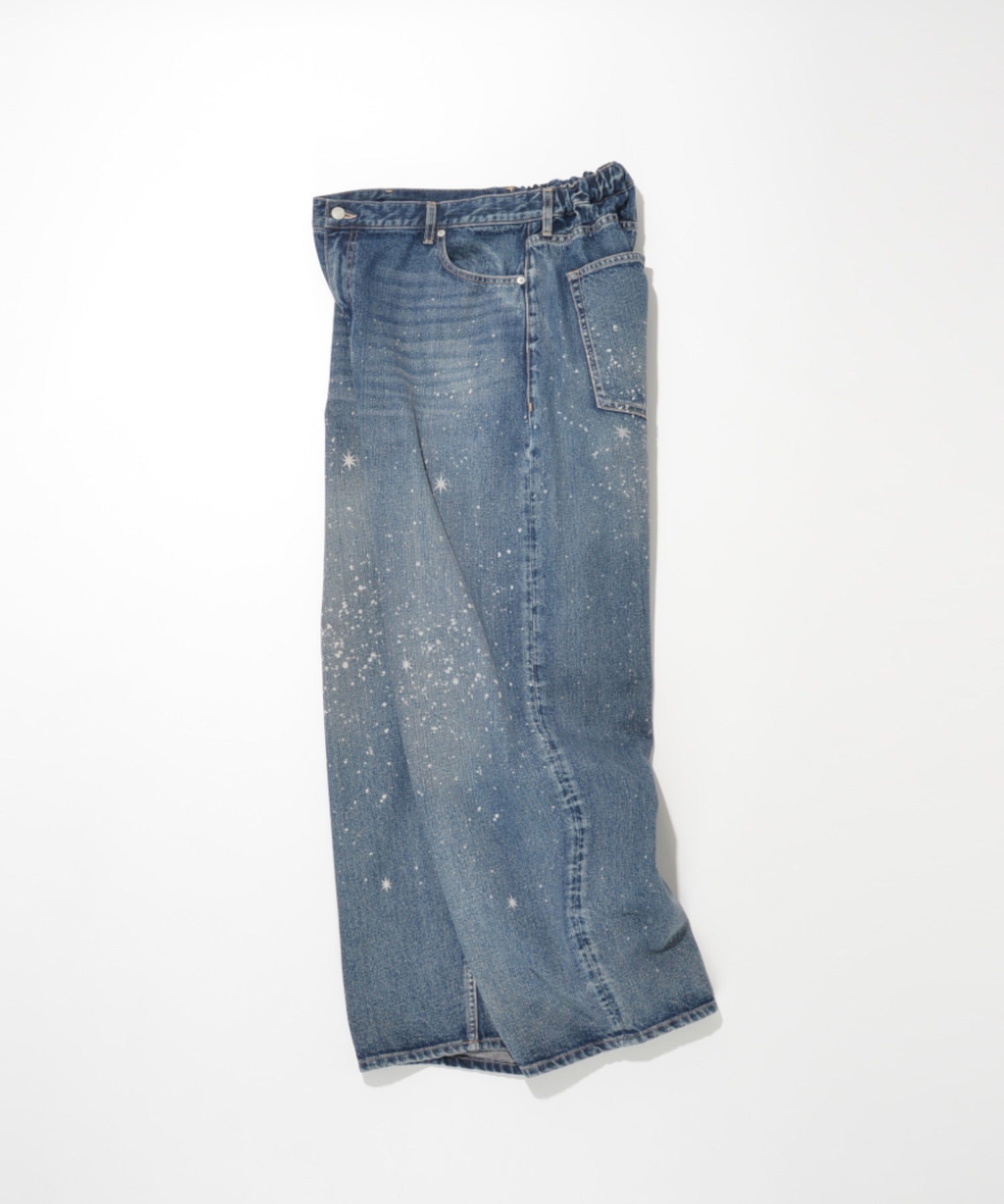 Space denim barrel leg jeans - blue denim