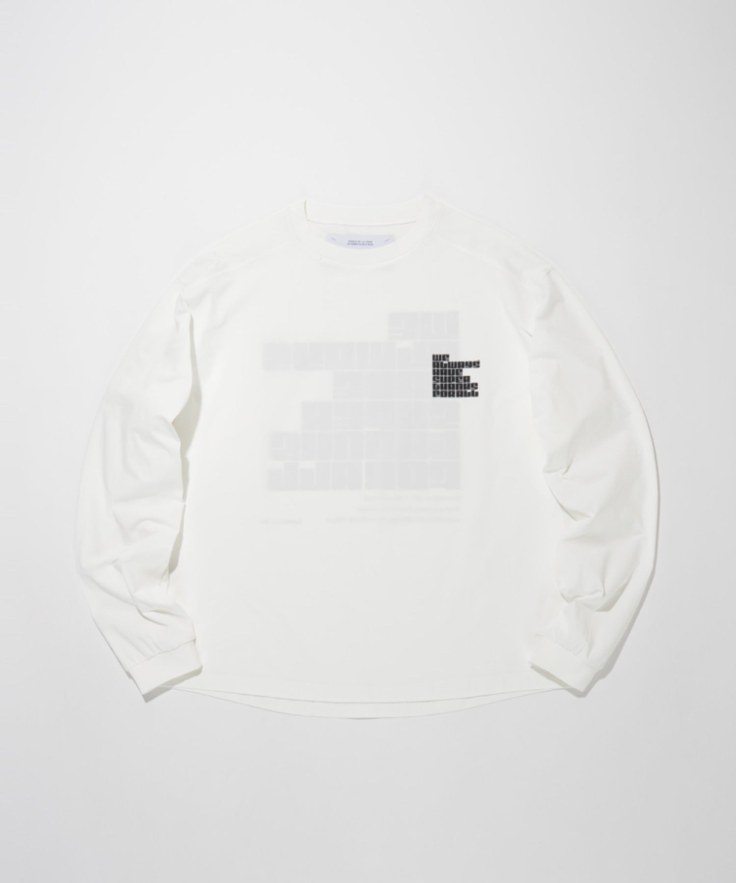 [pop logo] Functional L/S T-shirt - white