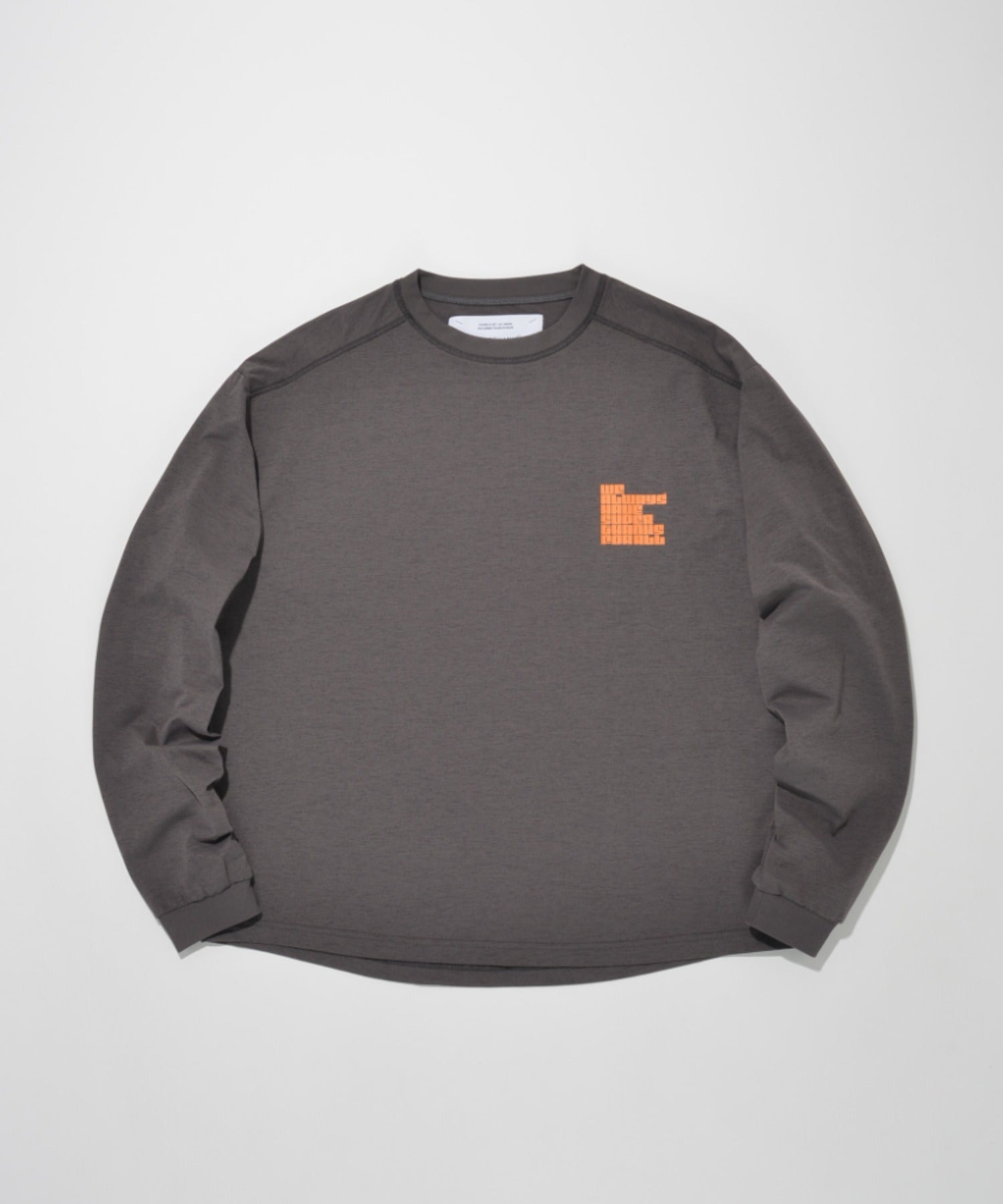 [pop logo] Functional L/S T-shirt - white