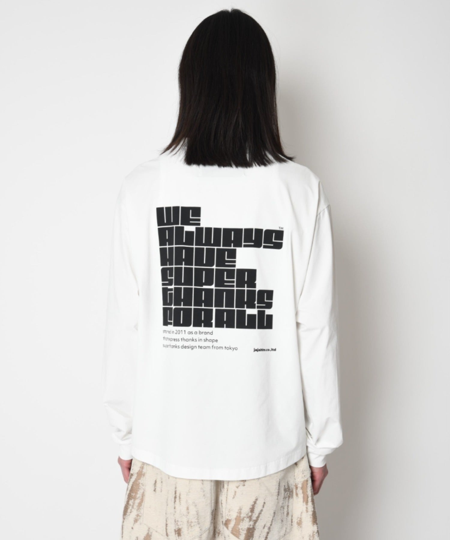 [pop logo] Functional L/S T-shirt - c.gray