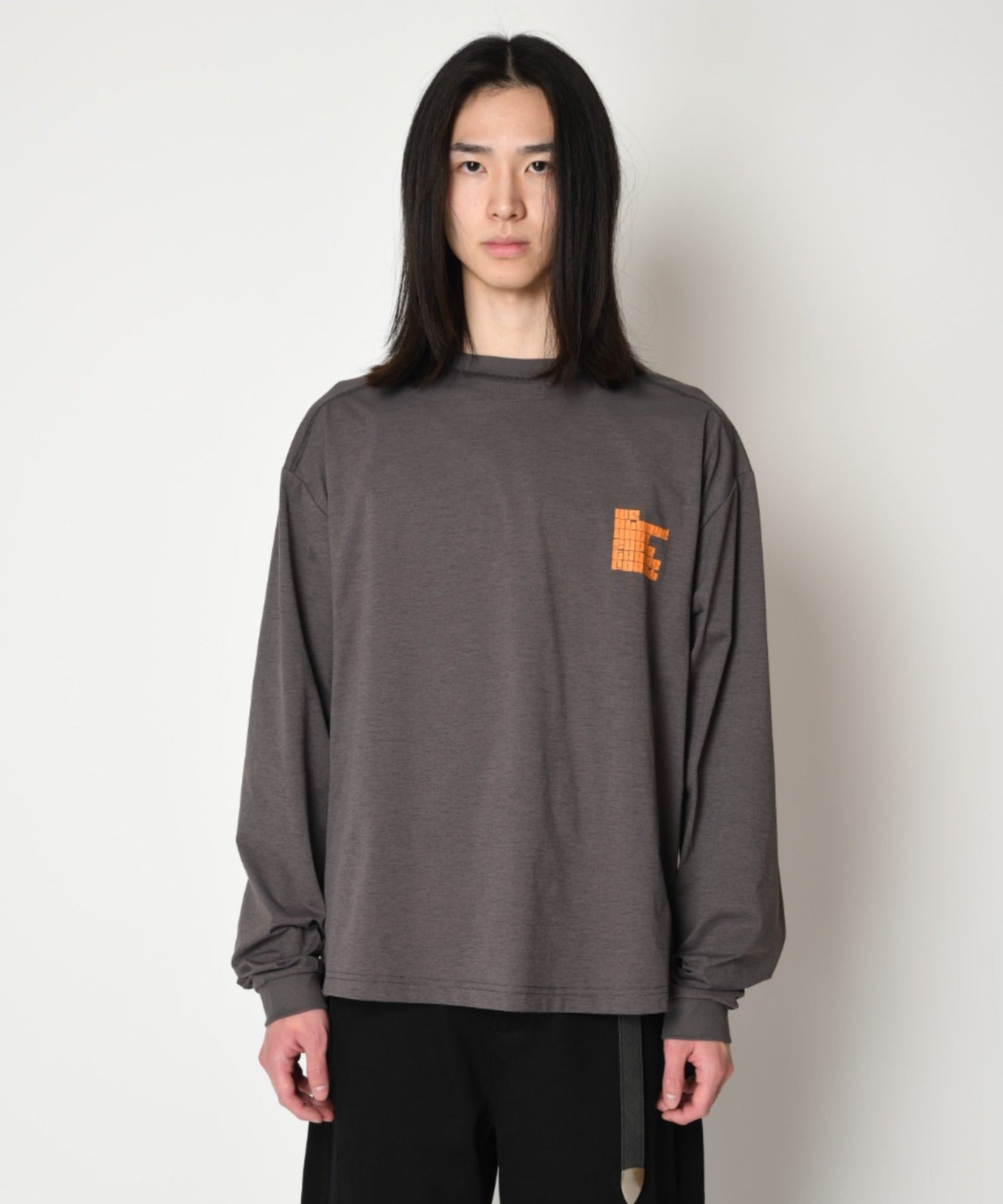 [pop logo] Functional L/S T-shirt - white