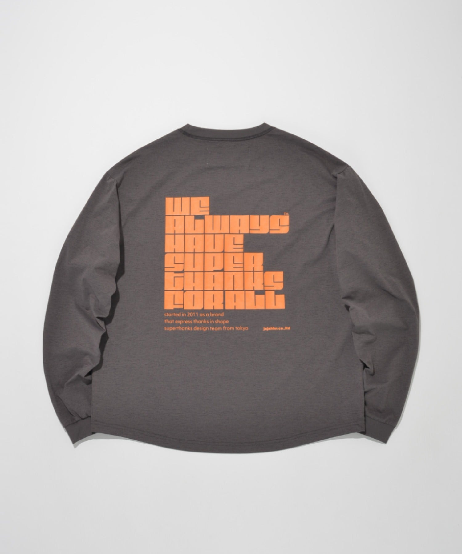 [pop logo] Functional L/S T-shirt - c.gray