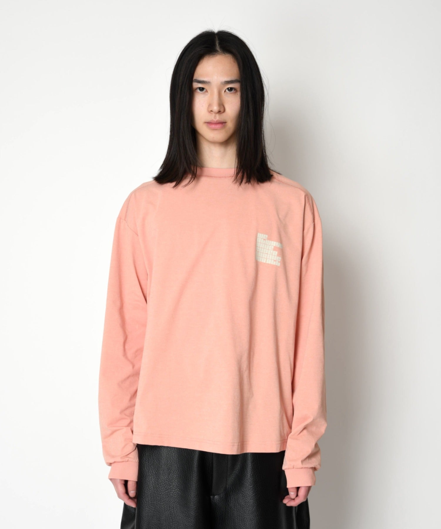 [pop logo] Functional L/S T-shirt - white