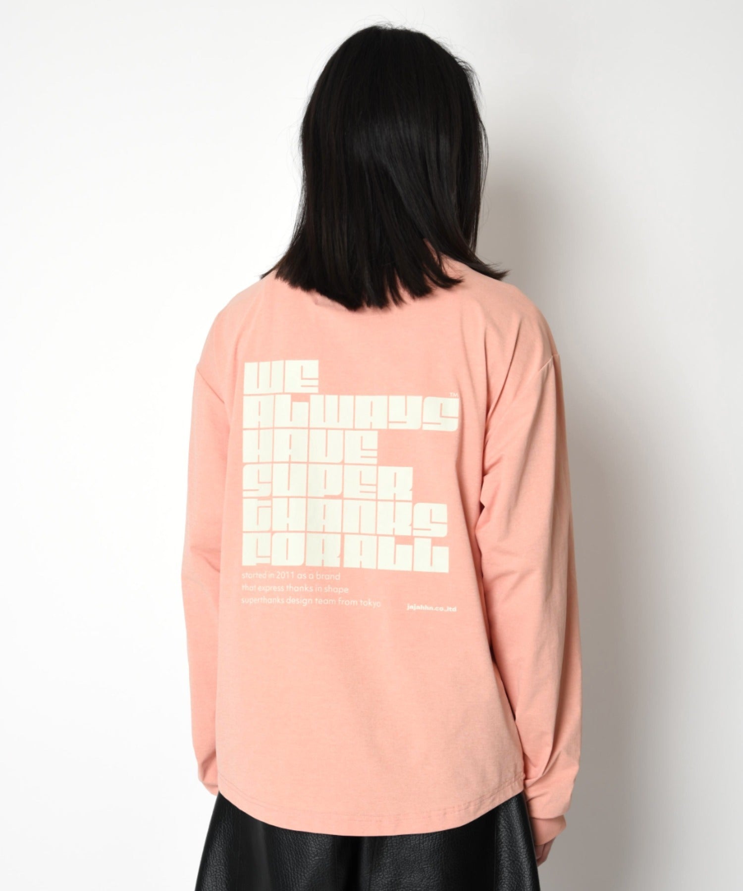 [pop logo] Functional L/S T-shirt - pink