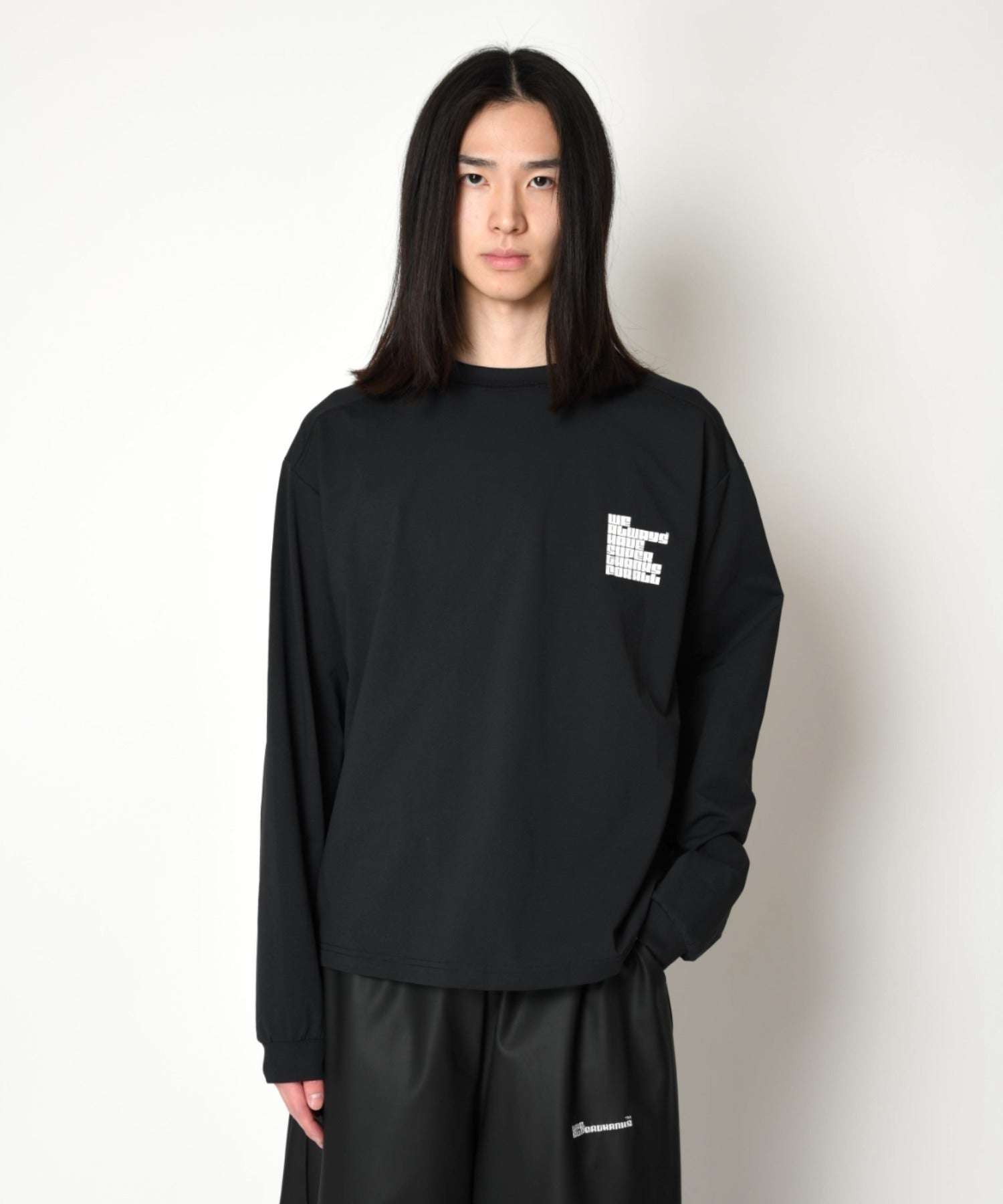 [pop logo] Functional L/S T-shirt - pink