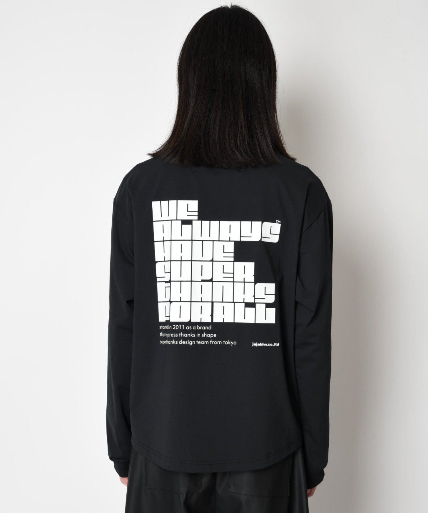 [pop logo] Functional L/S T-shirt - c.gray