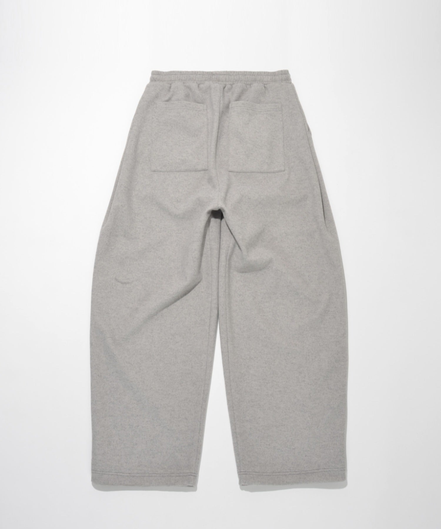 Stretch wool like Side-tuck balloon pants - mix gray