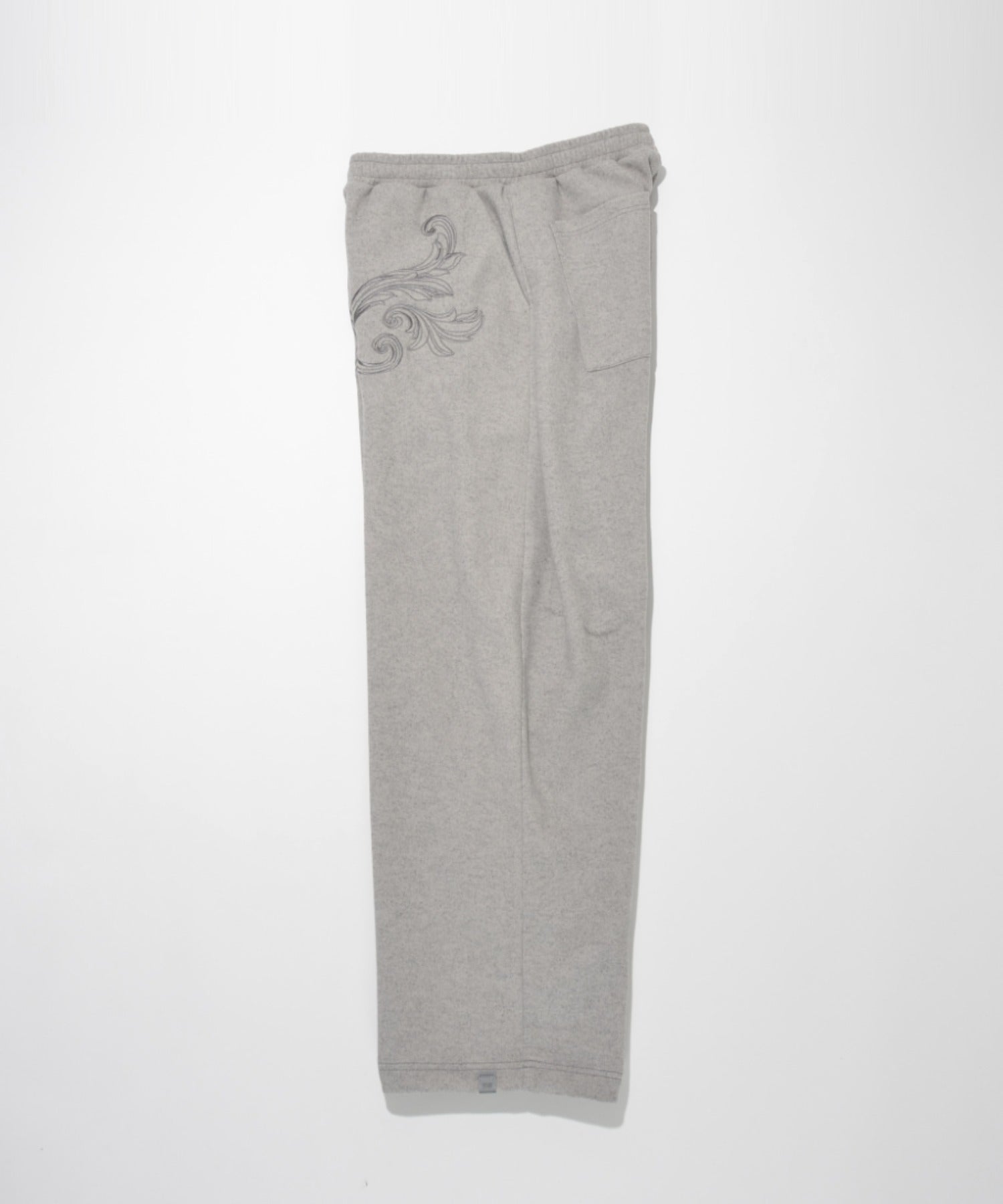 Stretch wool like Side-tuck balloon pants - mix gray